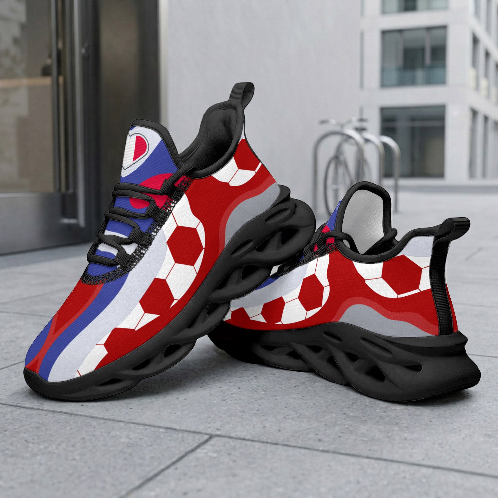 Custom 2026 World Cup France Sneakers DIY Country Flag Running Shoes Lightweight Sport Shoes Gift for Football Fans Personalized Team Name and Logo FN003-F023103-5
