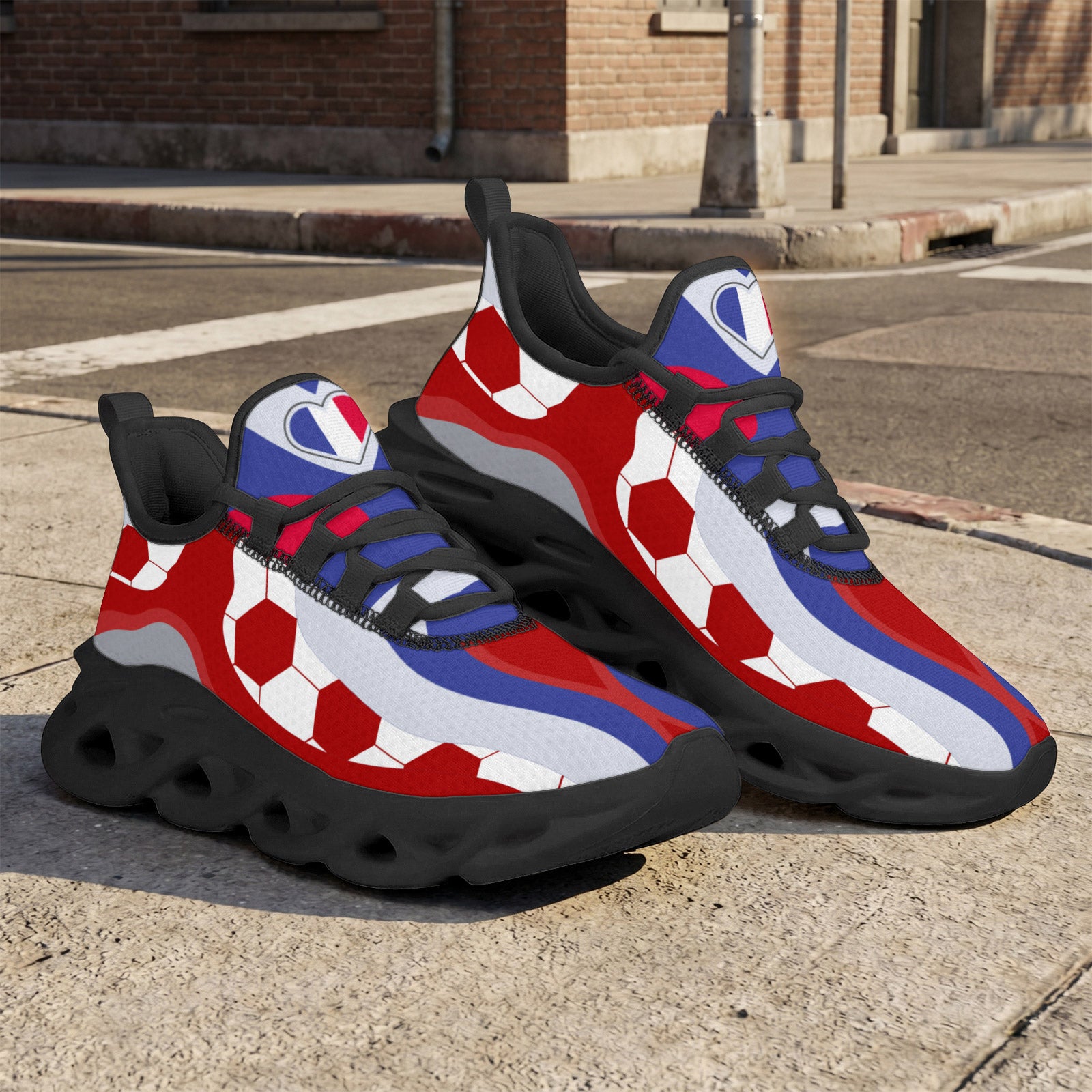 Custom 2026 World Cup France Sneakers DIY Country Flag Running Shoes Lightweight Sport Shoes Gift for Football Fans Personalized Team Name and Logo FN003-F023103-5