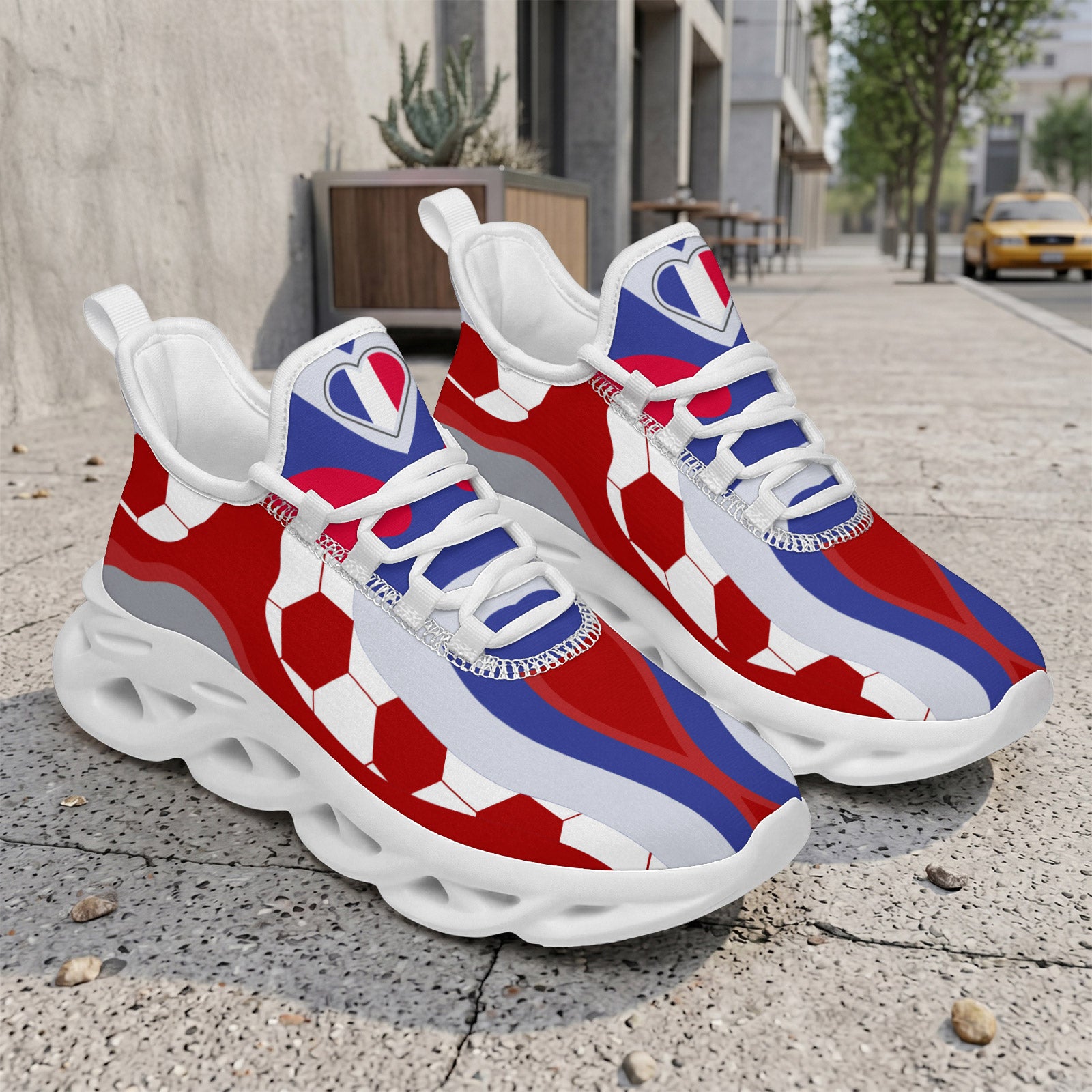 Custom 2026 World Cup France Sneakers DIY Country Flag Running Shoes Lightweight Sport Shoes Gift for Football Fans Personalized Team Name and Logo FN003-F023103-5