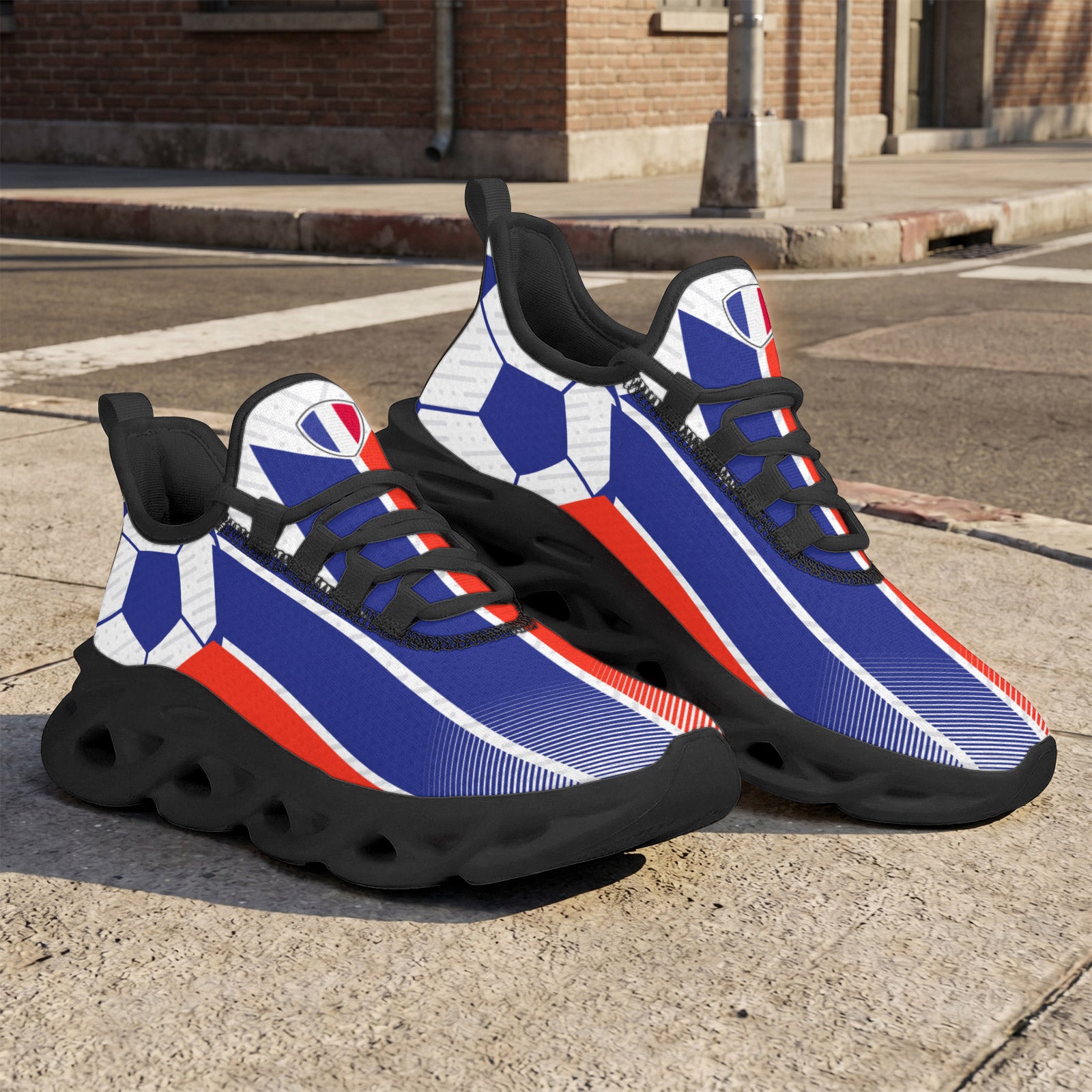 Custom 2026 World Cup France Sneakers DIY Country Flag Running Shoes Lightweight Sport Shoes Gift for Football Fans Personalized Team Name and Logo FN003-F023103-6
