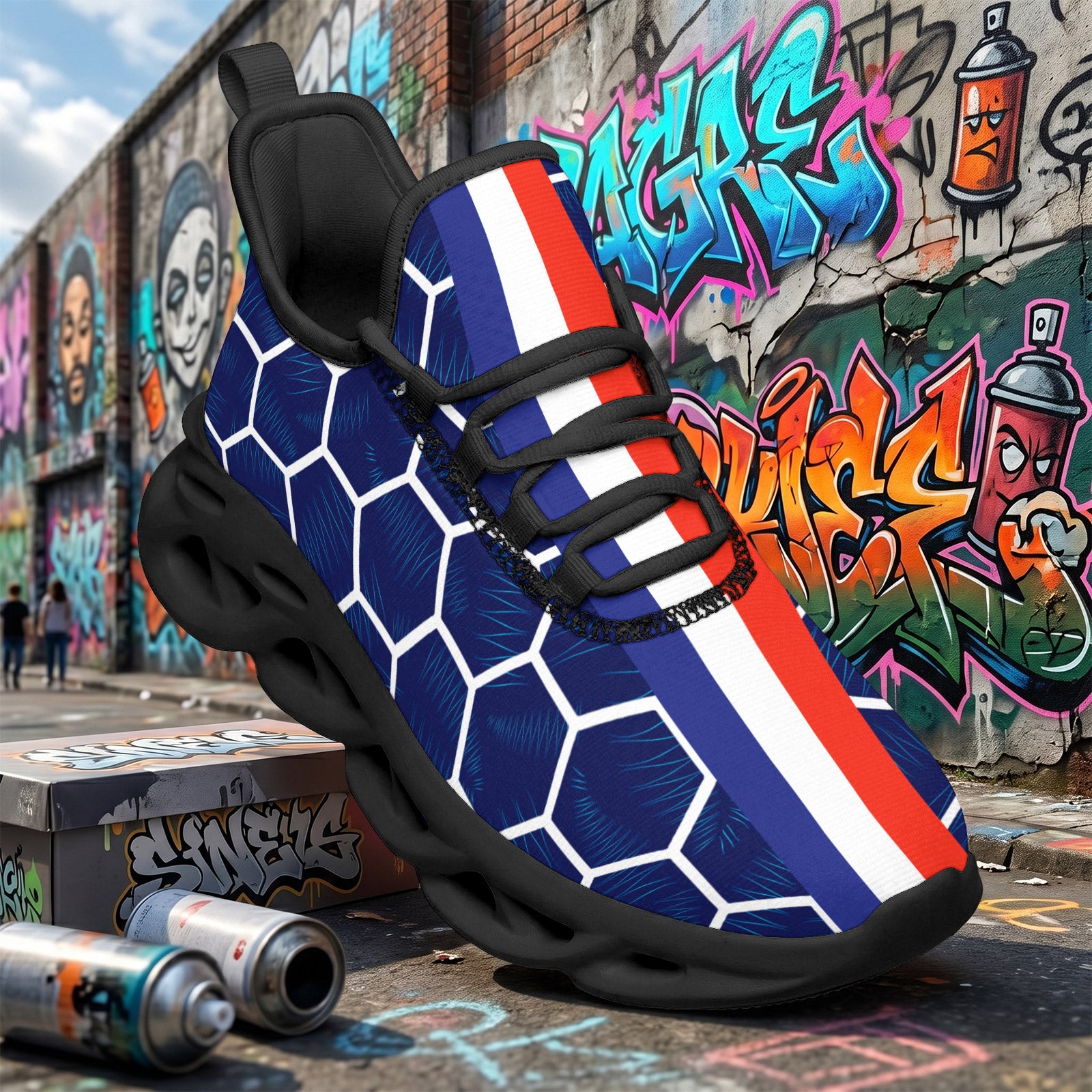 Custom 2026 World Cup France Sneakers DIY Country Flag Running Shoes Lightweight Sport Shoes Gift for Football Fans Personalized Team Name and Logo FN003-F023103-7