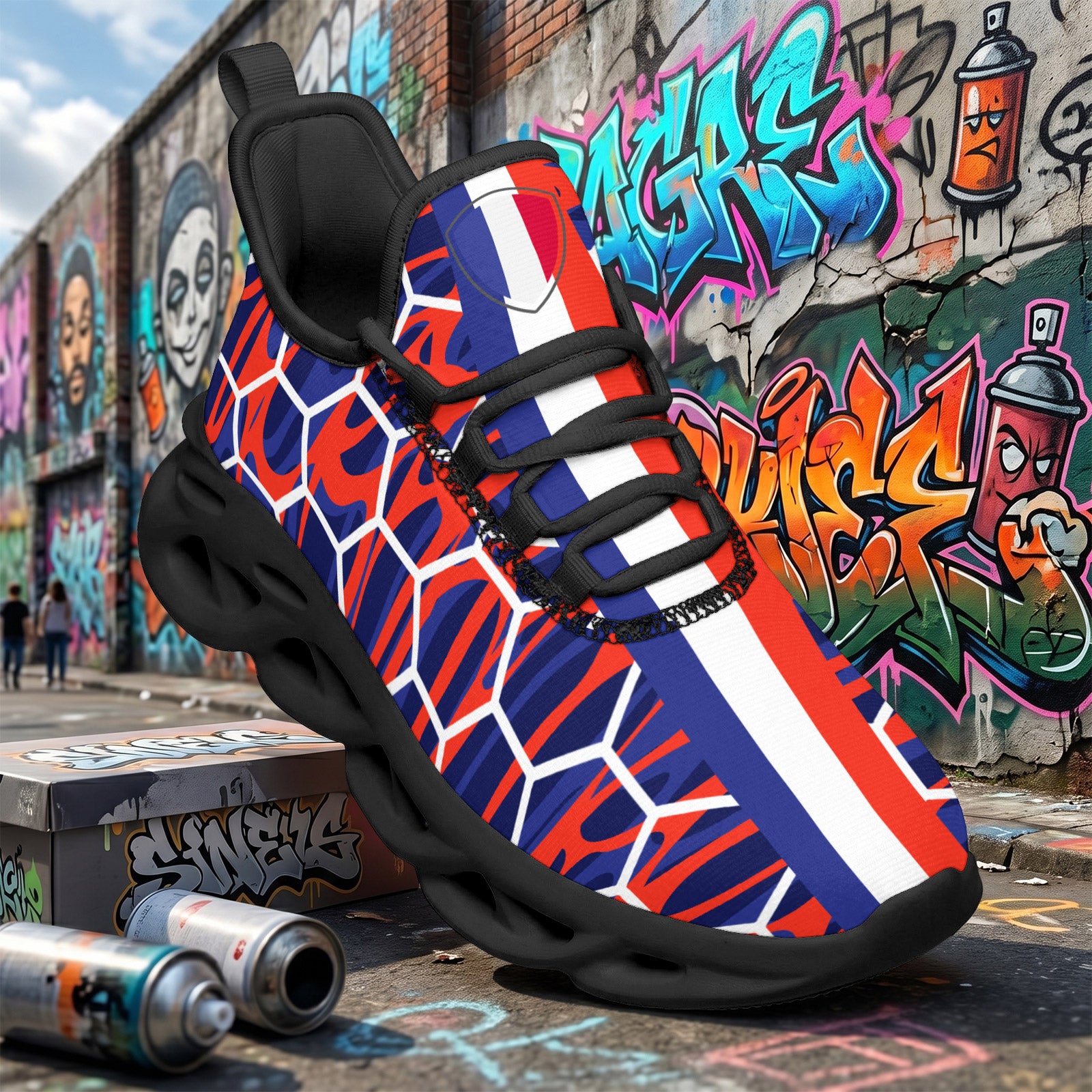 Custom 2026 World Cup France Sneakers DIY Country Flag Running Shoes Lightweight Sport Shoes Gift for Football Fans Personalized Team Name and Logo FN003-F023103-8