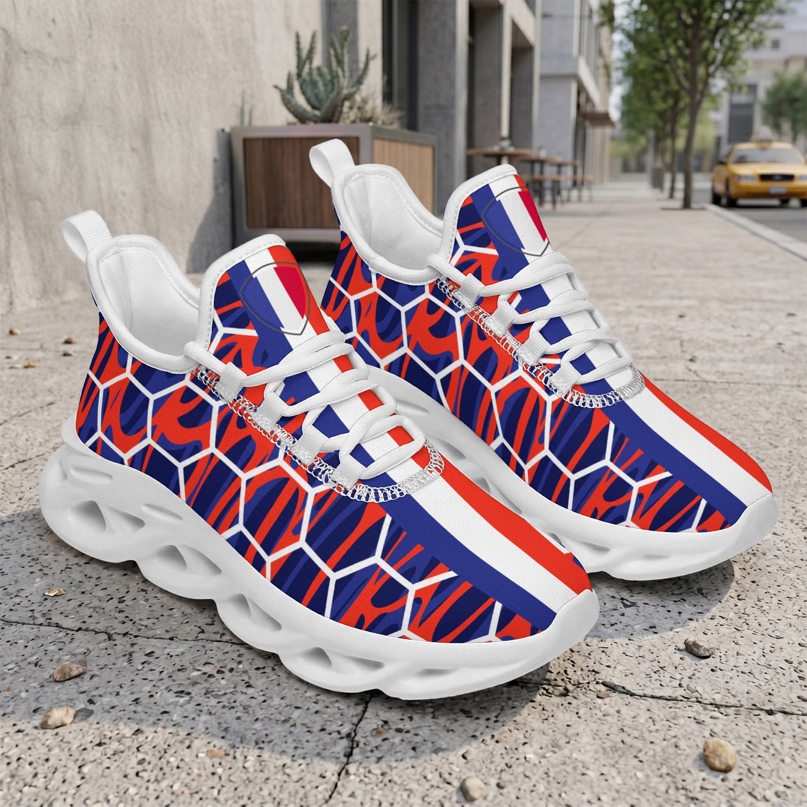 Custom 2026 World Cup France Sneakers DIY Country Flag Running Shoes Lightweight Sport Shoes Gift for Football Fans Personalized Team Name and Logo FN003-F023103-8