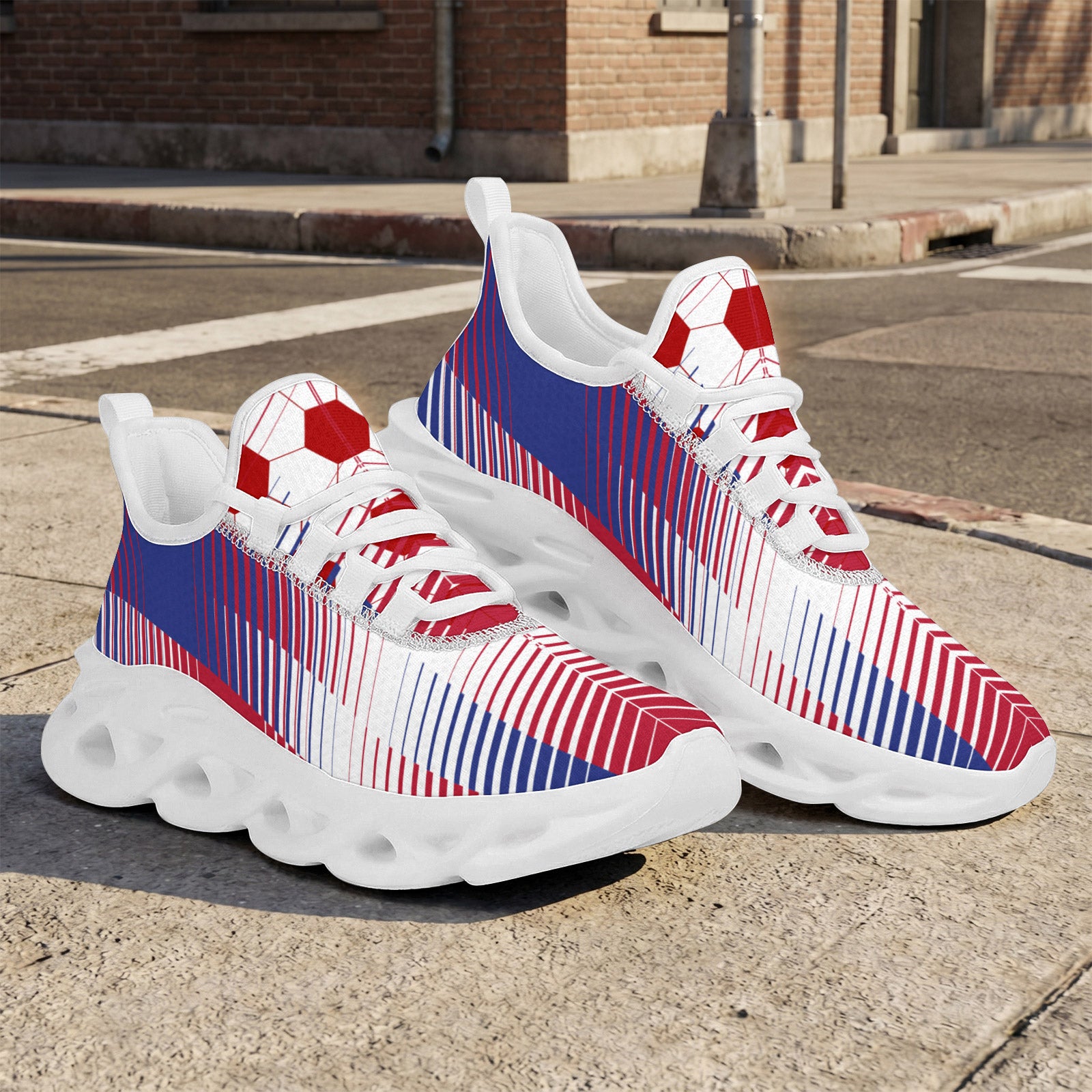 Custom 2026 World Cup France Sneakers DIY Country Flag Running Shoes Lightweight Sport Shoes Gift for Football Fans Personalized Team Name and Logo FN003-F023103-9