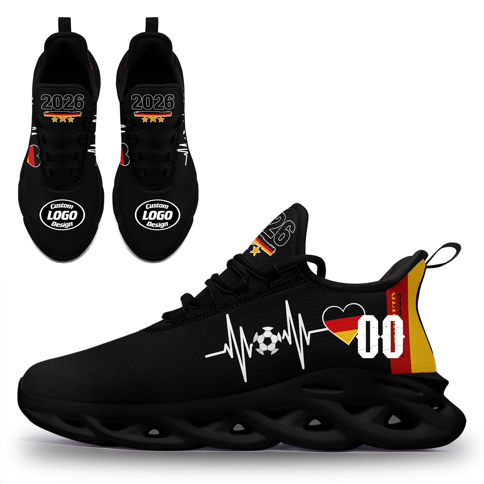 Custom 2026 World Cup Germany High Quality Soccer Stadium Version Jersey Sneakers Sports Shoes and Hat Combo Offer Personalized Team Name and Logo ZH-F025071-5