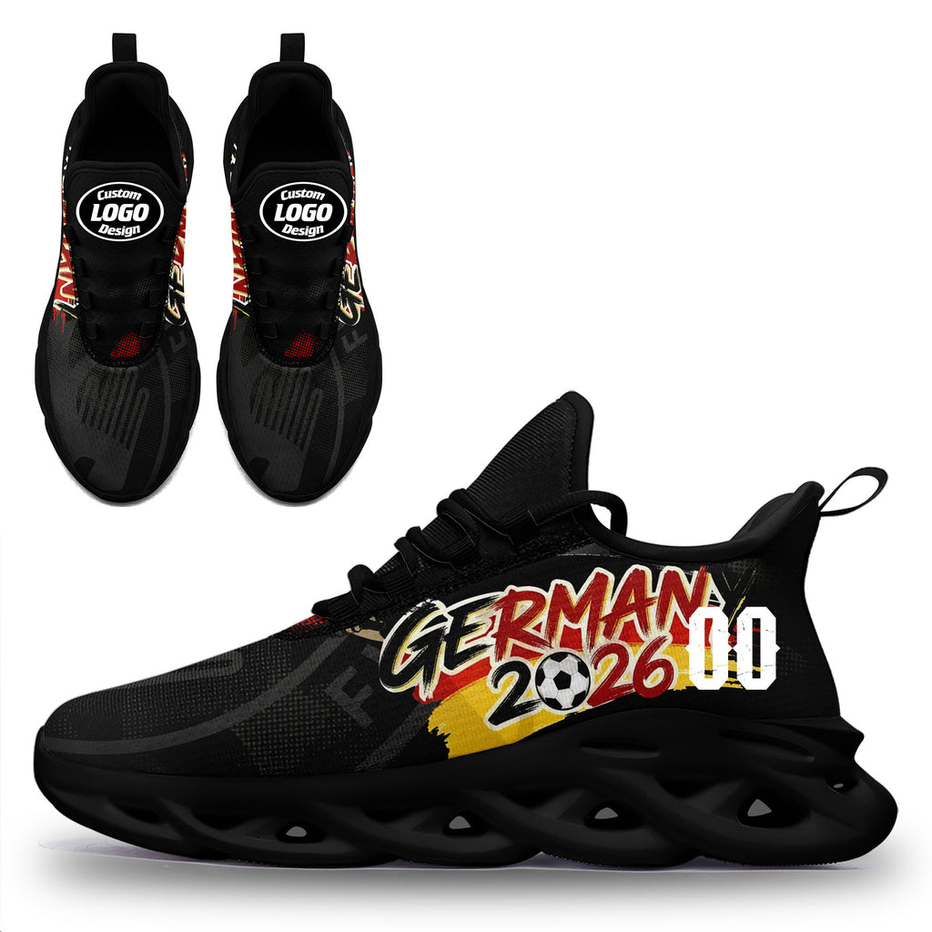 Custom 2026 World Cup Germany High Quality Soccer Stadium Version Jersey Sneakers Sports Shoes and Hat Combo Offer Personalized Team Name and Logo ZH-F025071-9