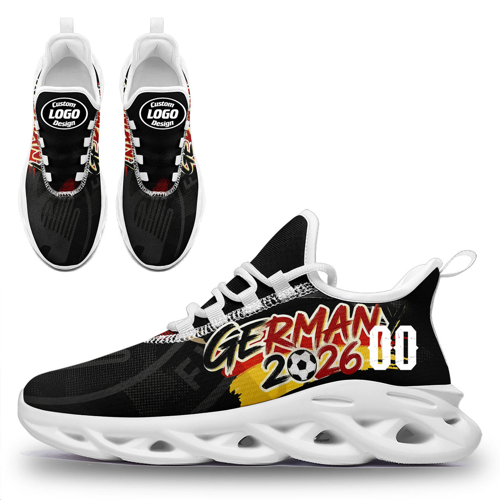 Custom 2026 World Cup Germany High Quality Soccer Stadium Version Jersey Sneakers Sports Shoes and Hat Combo Offer Personalized Team Name and Logo ZH-F025071-9