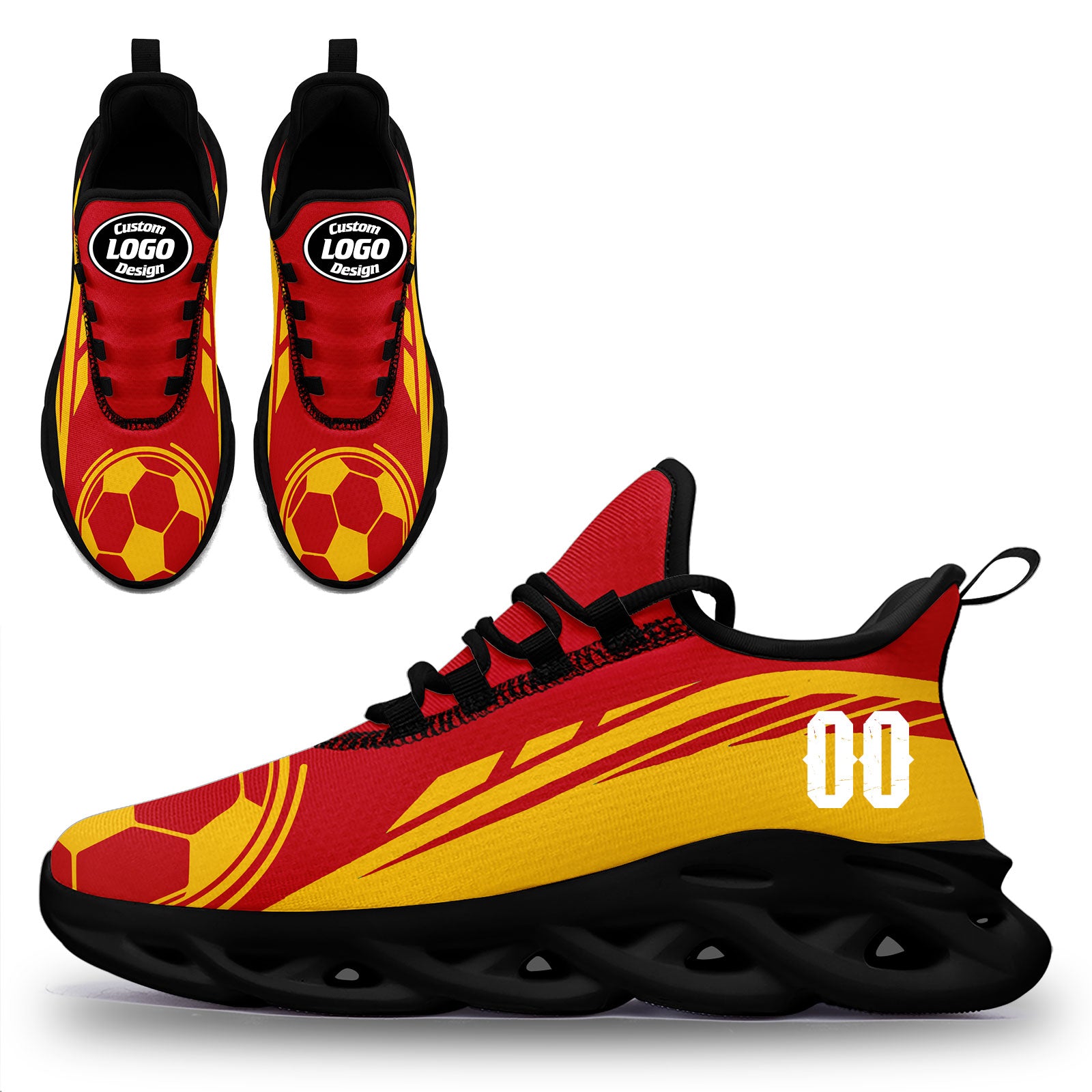 Custom 2026 World Cup Spain High Quality Soccer Stadium Version Jersey Sneakers Sports Shoes and Hat Combo Offer Personalized Team Name and Logo ZH-F025077-6