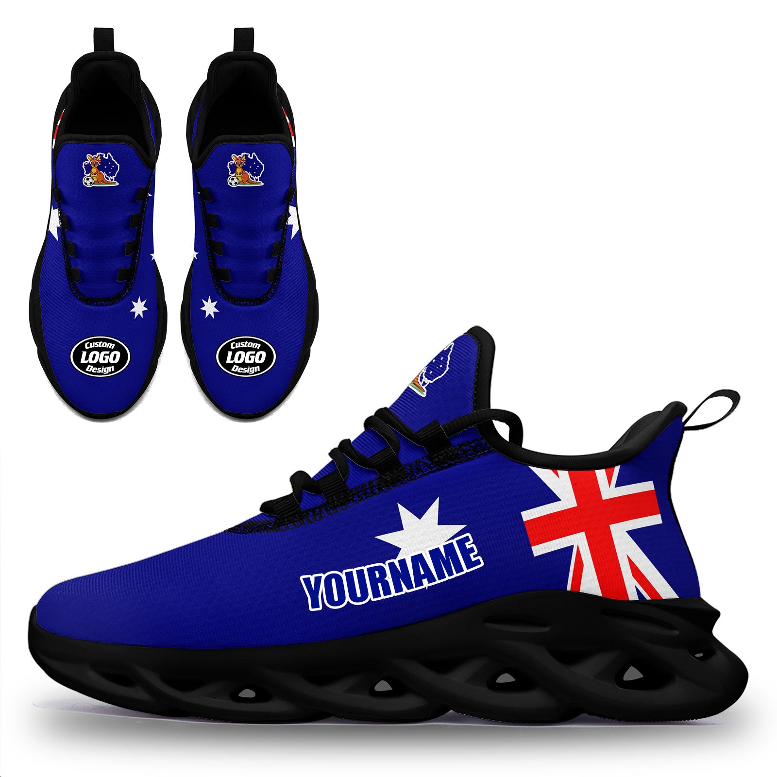 Custom Australia 2026 World Cup High Quality Soccer Stadium Version Jersey Sneakers Sports Shoes and Hat Combo Offer Personalized Team Name and Logo ZH-F025140-1