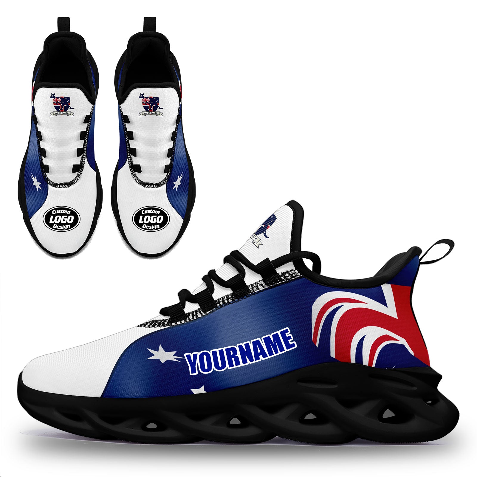 Custom Australia 2026 World Cup High Quality Soccer Stadium Version Jersey Sneakers Sports Shoes and Hat Combo Offer Personalized Team Name and Logo ZH-F025140-5