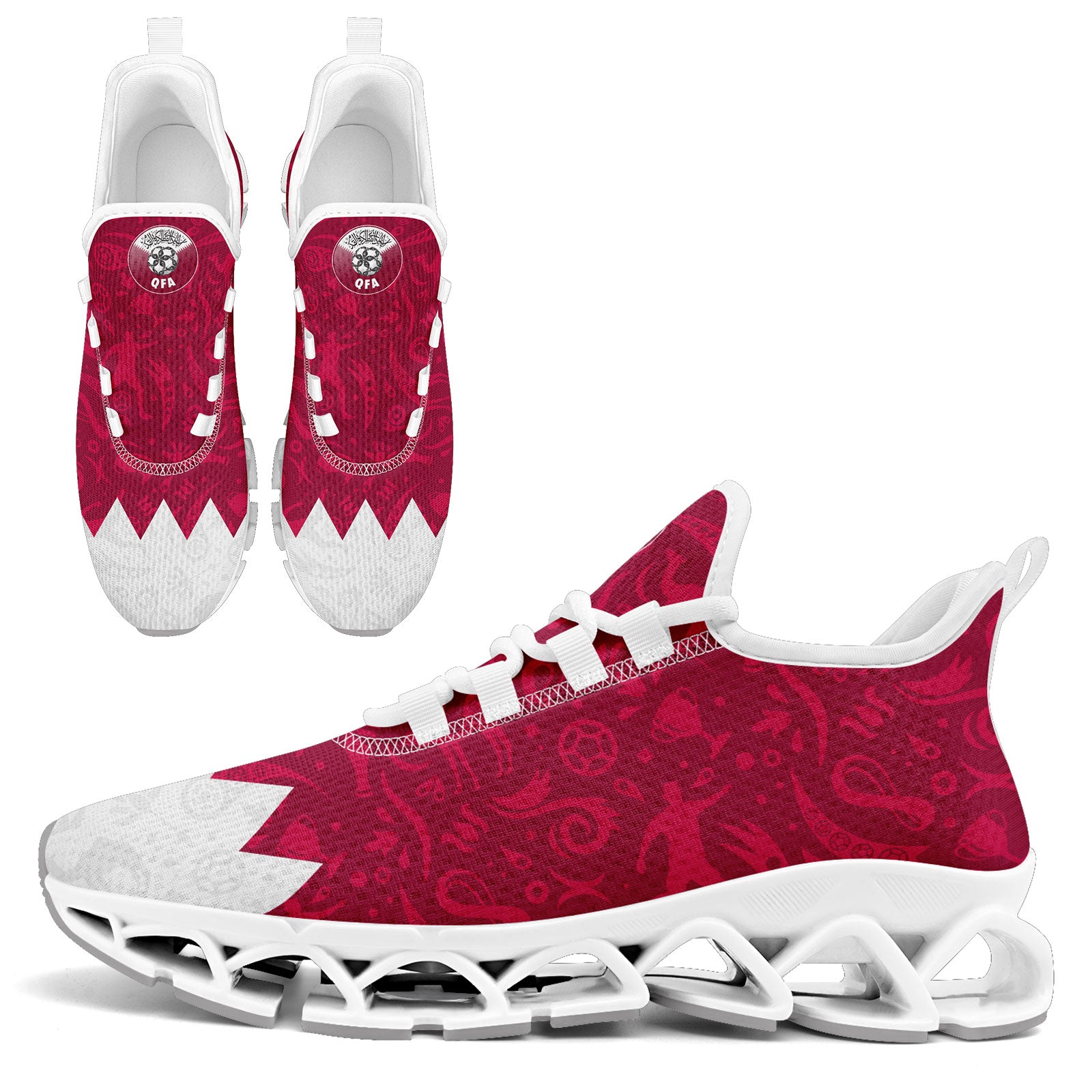 Custom Qatar 2026 World Cup High Quality Soccer Stadium Version Jersey Sneakers Sports Shoes and Hat Combo Offer Personalized Team Name and Logo ZH-F025144-2