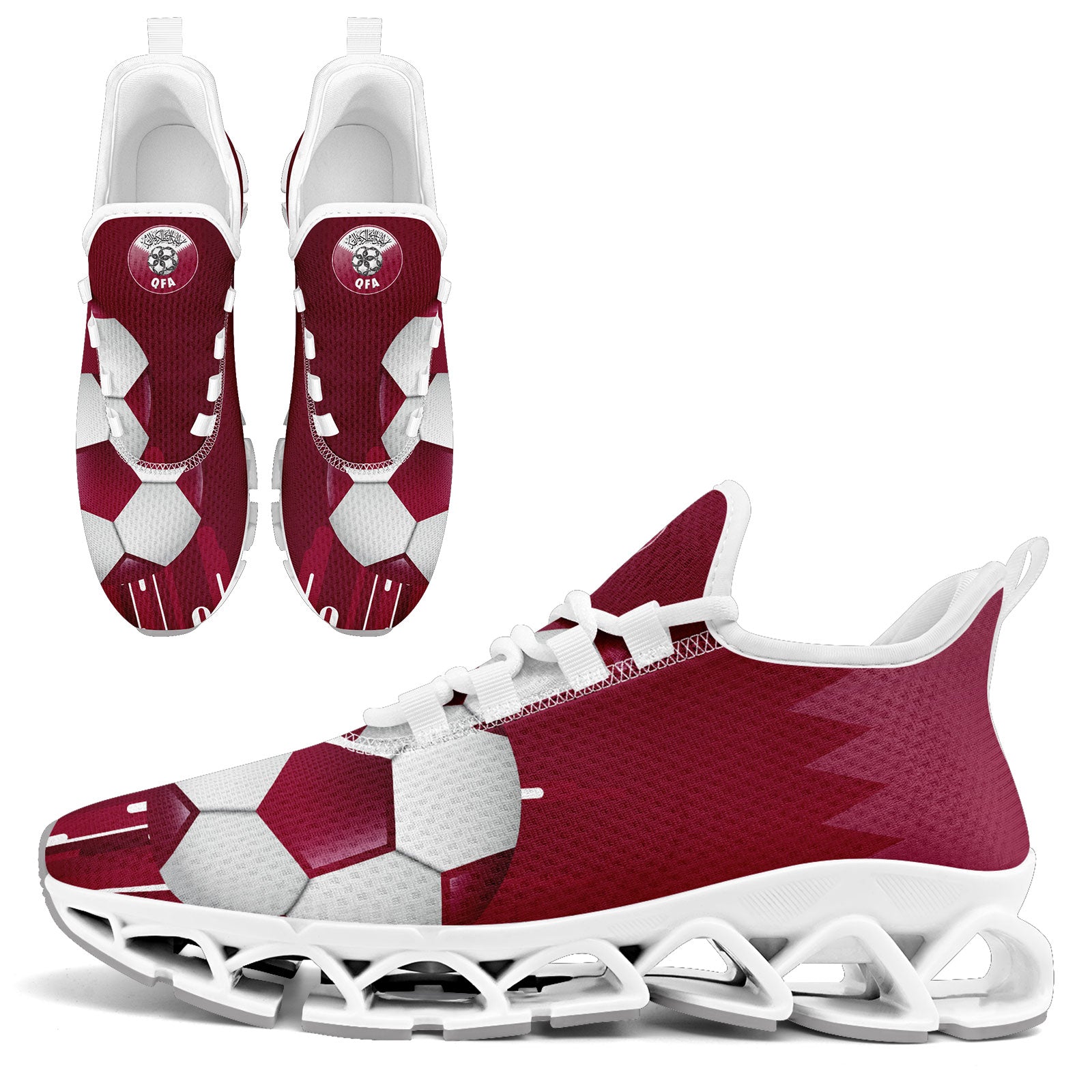 Custom Qatar 2026 World Cup High Quality Soccer Stadium Version Jersey Sneakers Sports Shoes and Hat Combo Offer Personalized Team Name and Logo ZH-F025144-3