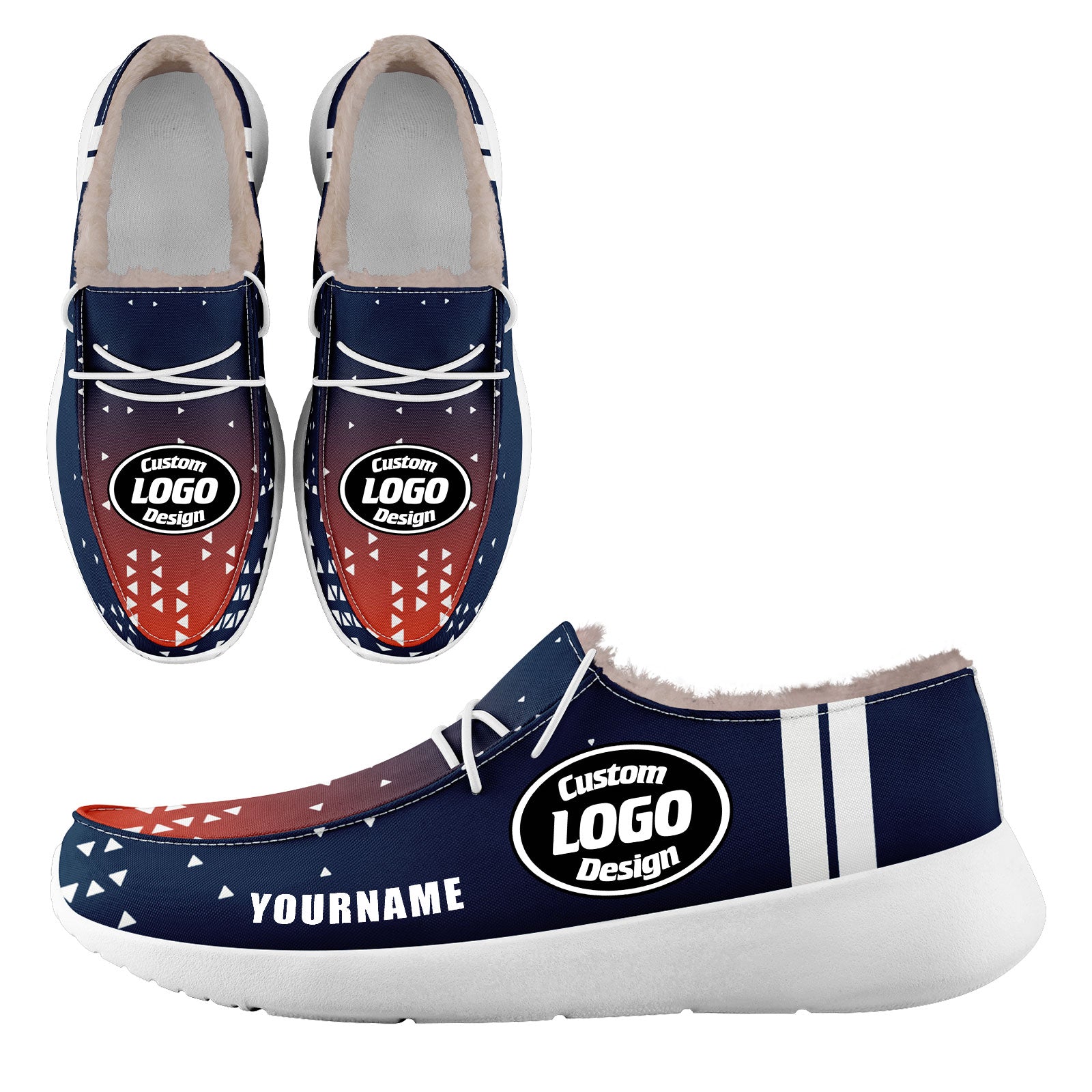 Custom Orange Blue White Denver Sneaker Shoes Combo Offer Personalized Combo ZH-D020289-10