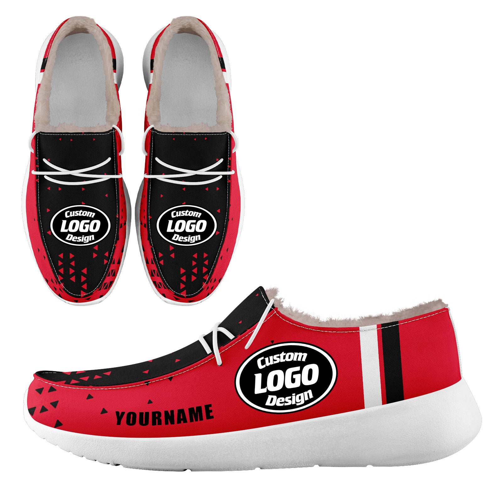 Custom Red White Blue Kansas City Sneaker Shoes Combo Offer Personalized Combo ZH-D020289-18
