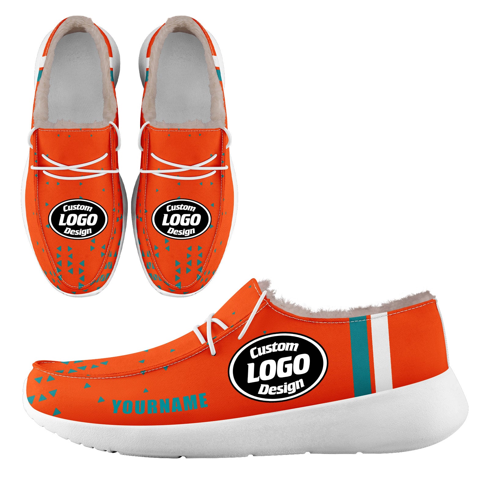 Custom Orange Green Miami Sneaker Shoes Combo Offer Personalized Combo ZH-D020289-24