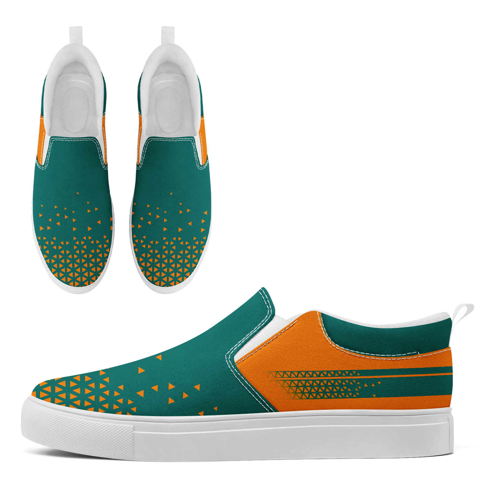 Custom Canvas Sneakers Personalized Slip On Shoes FN071-E023042-6