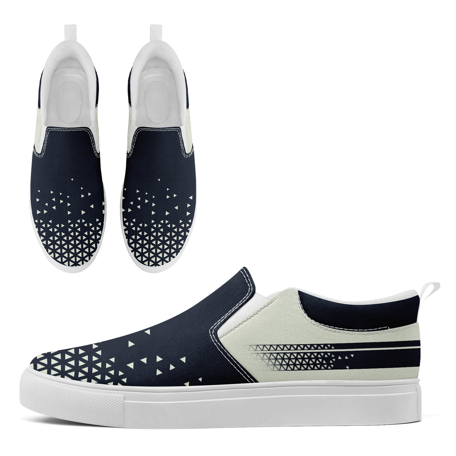 Custom Canvas Sneakers Personalized Slip On Shoes FN071-E023042-8