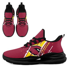 Custom Arizona Personalized Team NFL Fan Gear Sneakers – Unisex Gameday Athletic Shoes Custom Team Name Sports Runners FN079-E020219-1