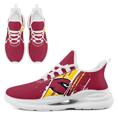 Custom Arizona Personalized Team NFL Fan Gear Sneakers – Unisex Gameday Athletic Shoes Custom Team Name Sports Runners FN079-E020219-1
