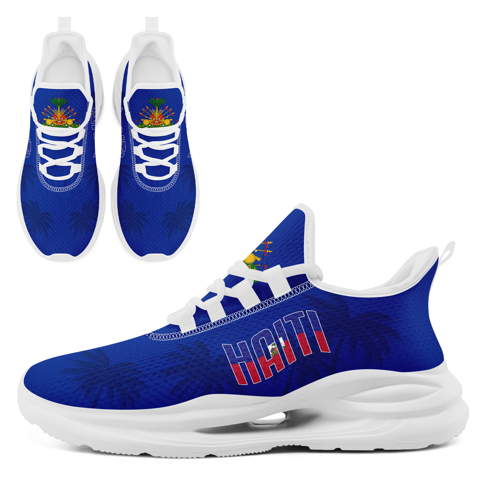 Custom Haiti 2026 World Cup High Quality Soccer Stadium Version Jersey Sneakers Sports Shoes and Hat Combo Offer Personalized Team Name and Logo ZH-F00667-5