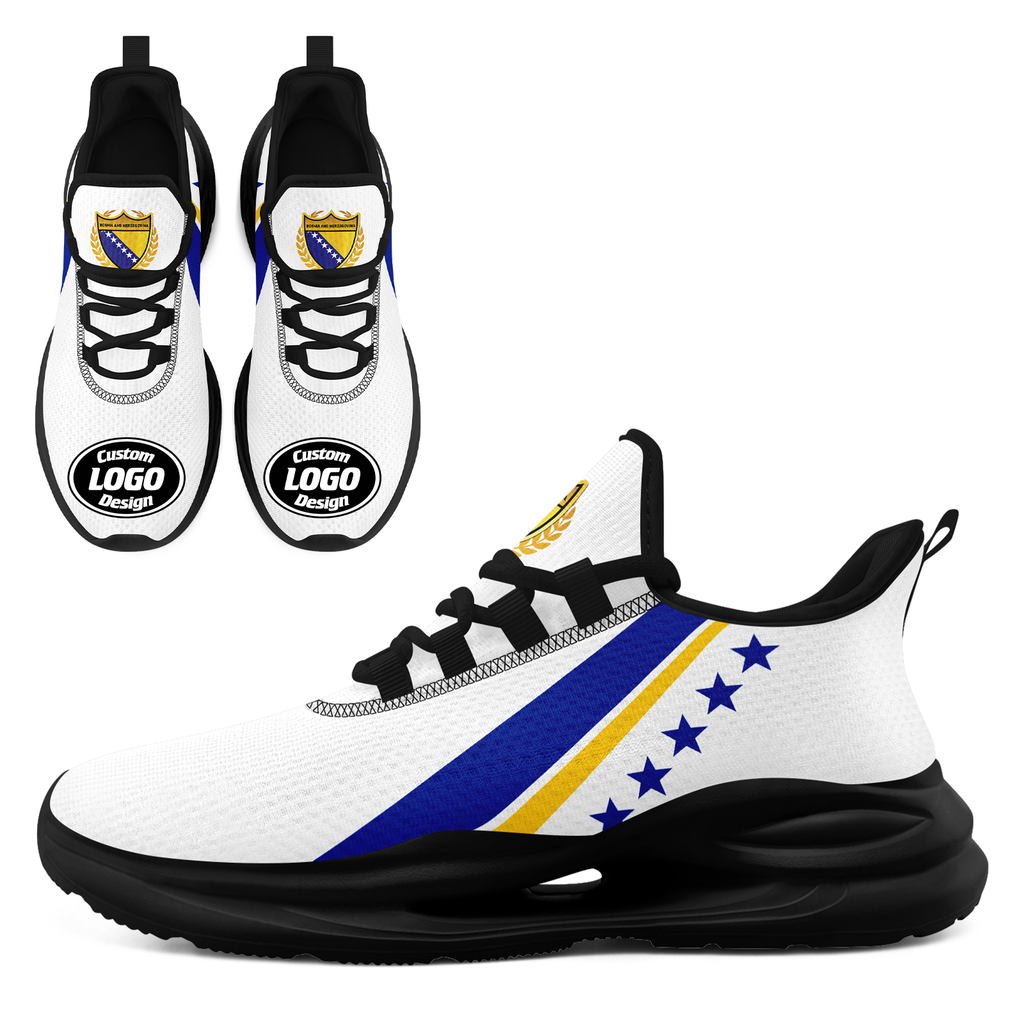 Custom Bosnia and Herzegovina 2026 World Cup High Quality Soccer Stadium Version Jersey Sneakers Sports Shoes and Hat Combo Offer Personalized Team Name and Logo ZH-F006103-1