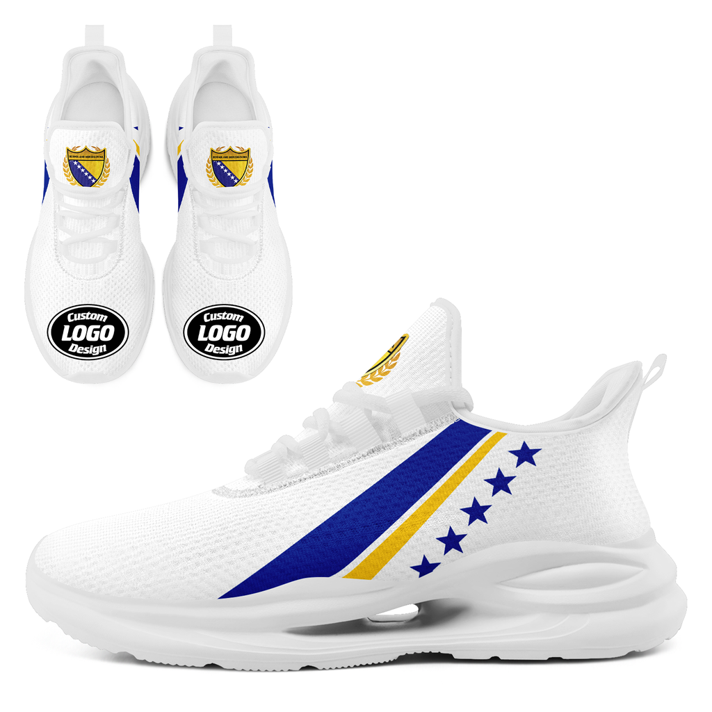 Custom Bosnia and Herzegovina 2026 World Cup High Quality Soccer Stadium Version Jersey Sneakers Sports Shoes and Hat Combo Offer Personalized Team Name and Logo ZH-F006103-1
