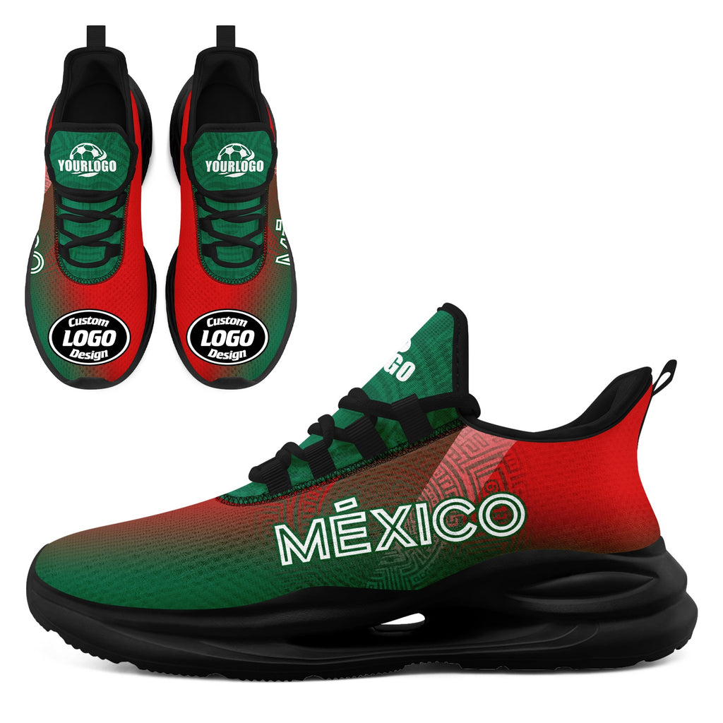 Custom Mexico 2026 World Cup High Quality Soccer Stadium Version Jersey Sneakers Sports Shoes and Hat Combo Offer Personalized Team Name and Logo ZH-F007043-006