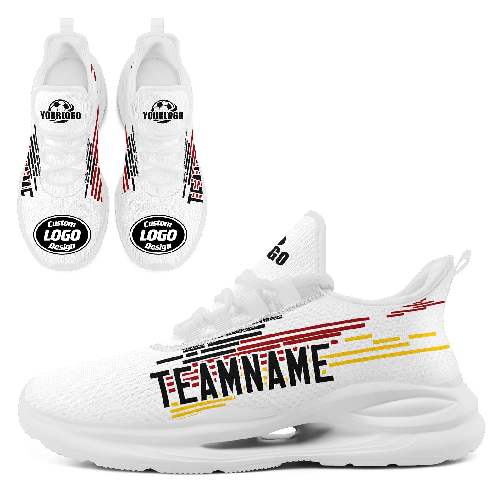 Custom Germany 2026 World Cup High Quality Soccer Stadium Version Jersey Sneakers Sports Shoes and Hat Combo Offer Personalized Team Name and Logo ZH-F007046-003