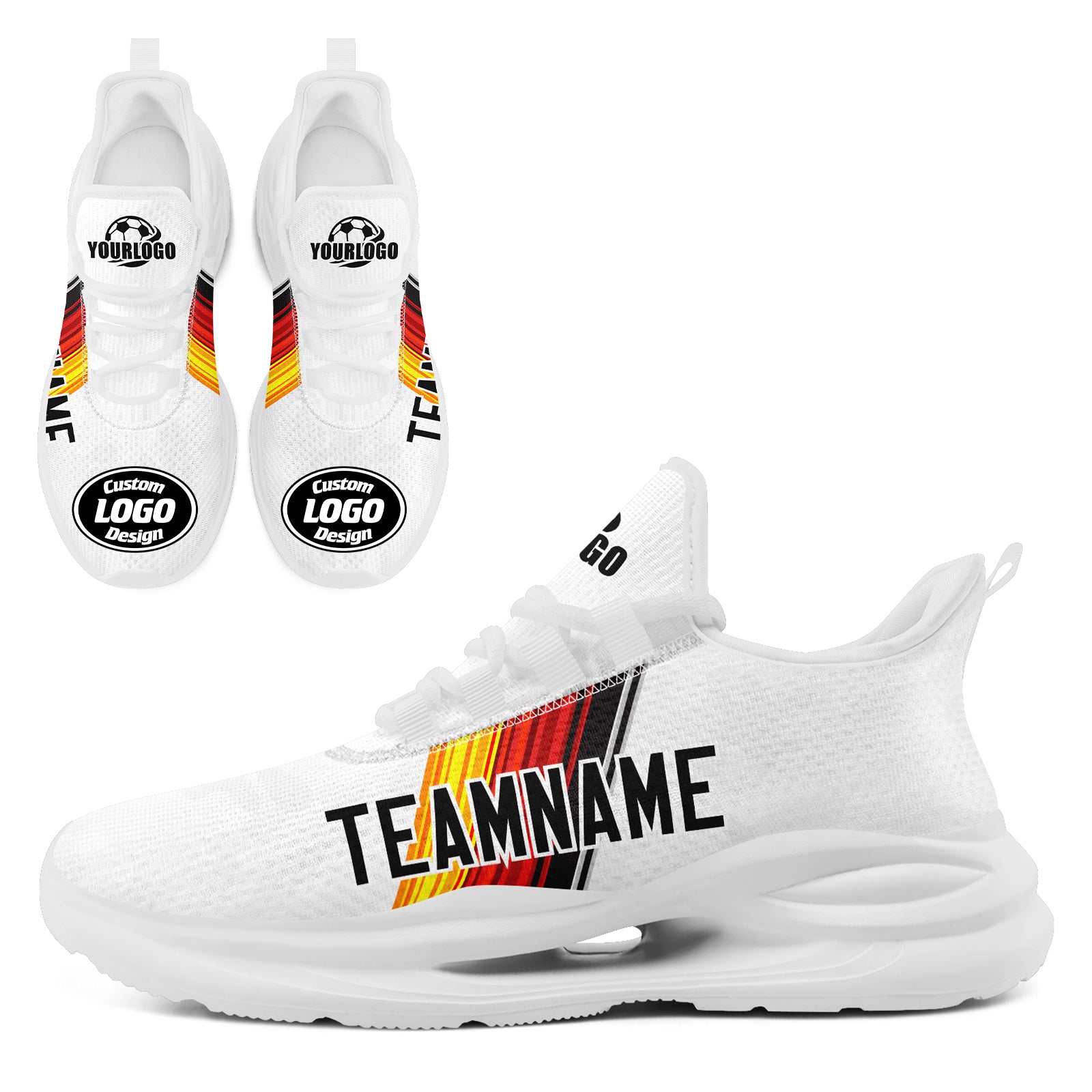 Custom Germany 2026 World Cup High Quality Soccer Stadium Version Jersey Sneakers Sports Shoes and Hat Combo Offer Personalized Team Name and Logo ZH-F007046-009