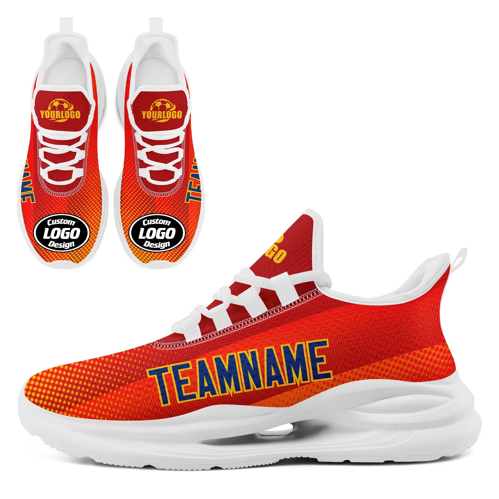 Custom Spain 2026 World Cup High Quality Soccer Stadium Version Jersey Sneakers Sports Shoes and Hat Combo Offer Personalized Team Name and Logo ZH-F007049-001