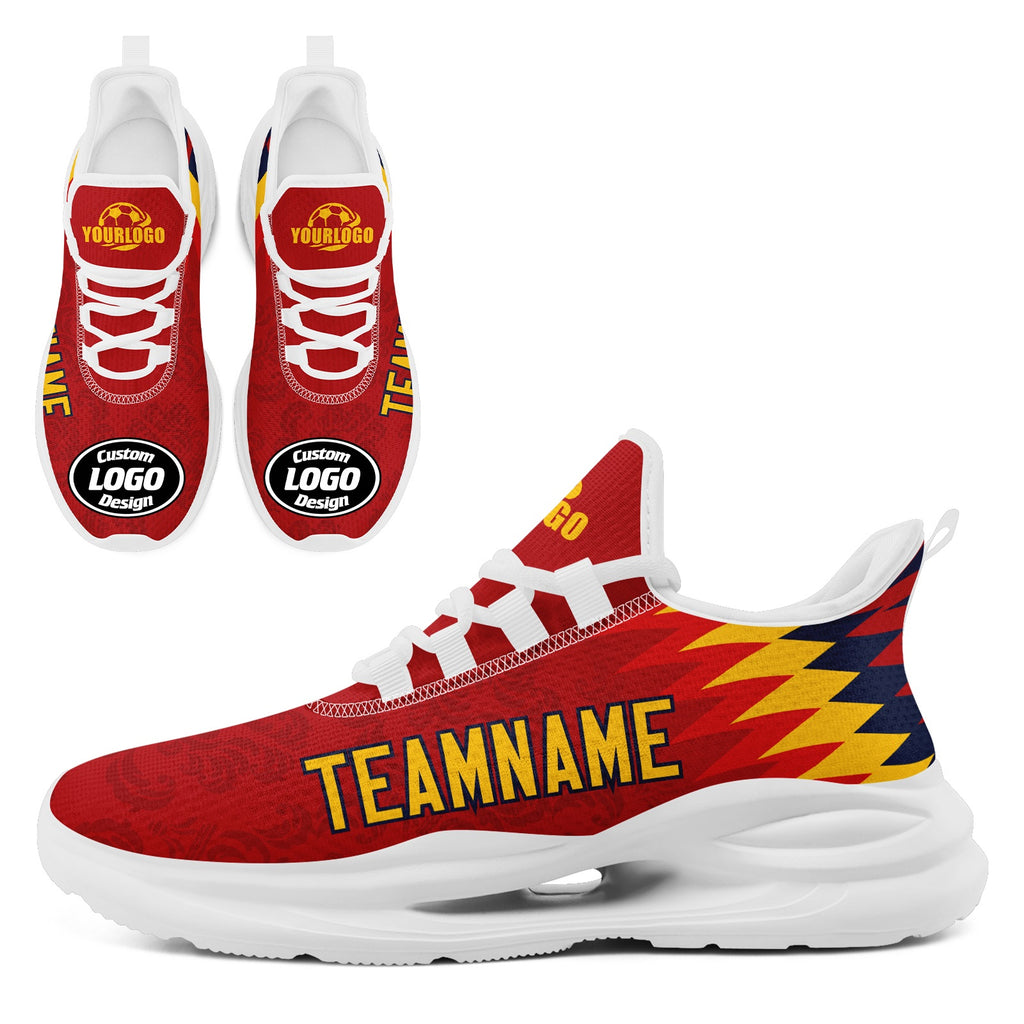 Custom Spain 2026 World Cup High Quality Soccer Stadium Version Jersey Sneakers Sports Shoes and Hat Combo Offer Personalized Team Name and Logo ZH-F007049-002