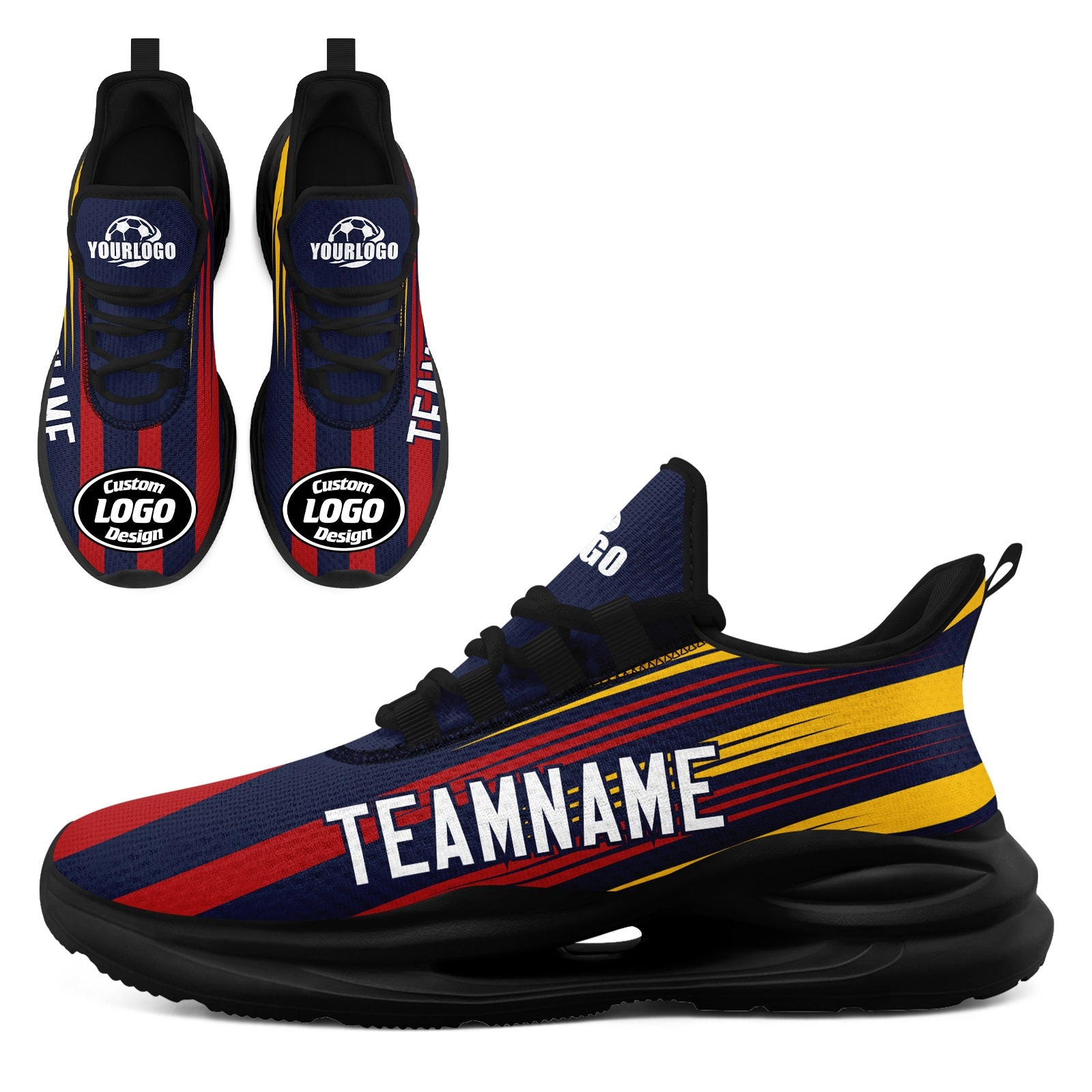 Custom Spain 2026 World Cup High Quality Soccer Stadium Version Jersey Sneakers Sports Shoes and Hat Combo Offer Personalized Team Name and Logo ZH-F007049-004