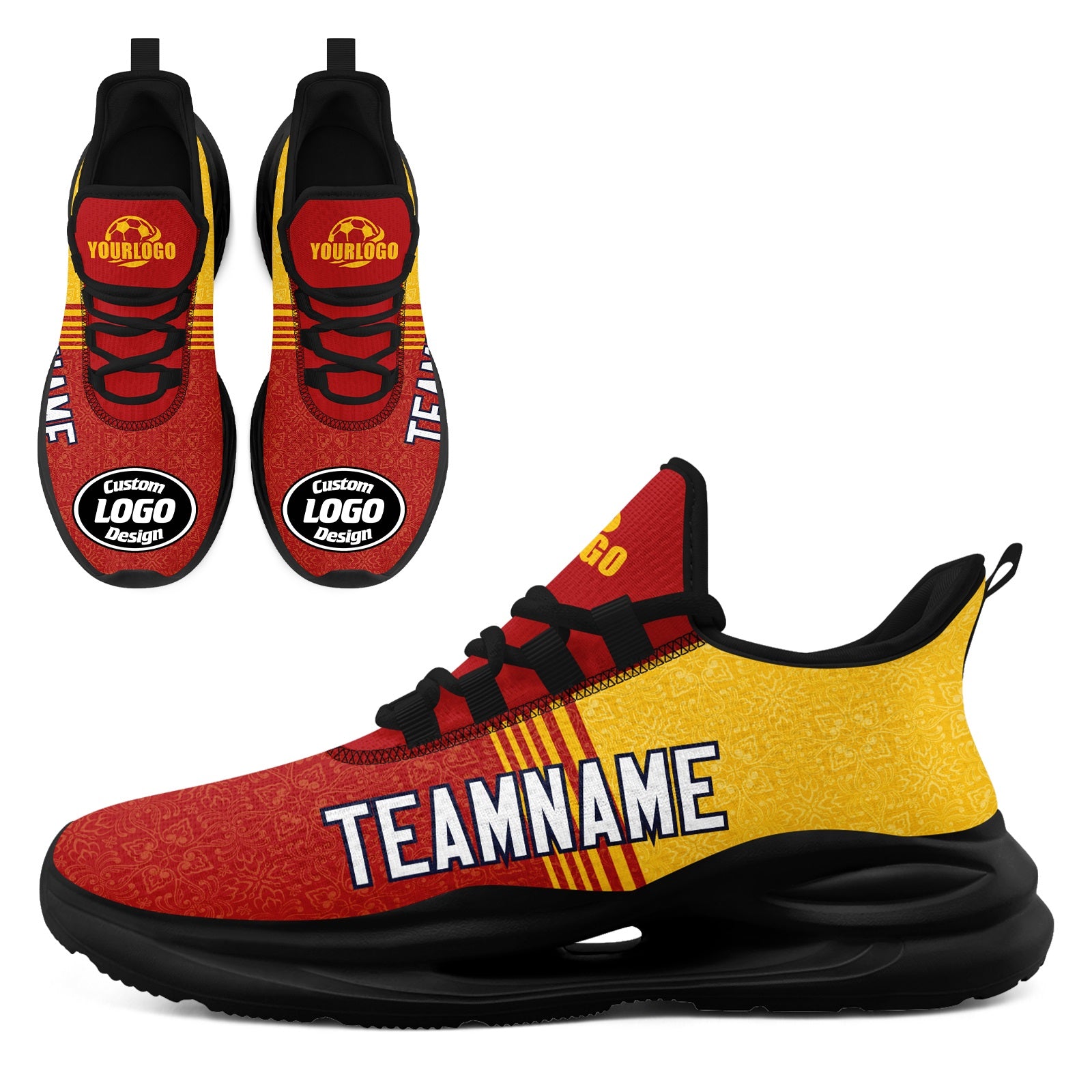 Custom Spain 2026 World Cup High Quality Soccer Stadium Version Jersey Sneakers Sports Shoes and Hat Combo Offer Personalized Team Name and Logo ZH-F007049-005