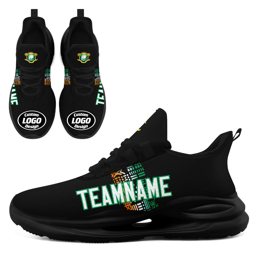 Custom Ivory Coast 2026 World Cup High Quality Soccer Stadium Version Jersey Sneakers Sports Shoes and Hat Combo Offer Personalized Team Name and Logo ZH-F007055-008