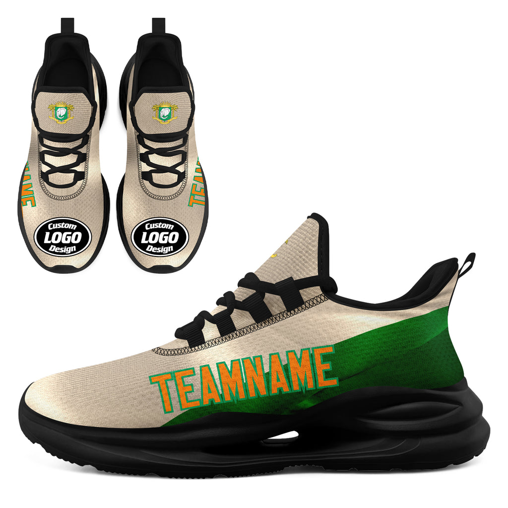 Custom Ivory Coast 2026 World Cup High Quality Soccer Stadium Version Jersey Sneakers Sports Shoes and Hat Combo Offer Personalized Team Name and Logo ZH-F007055-010