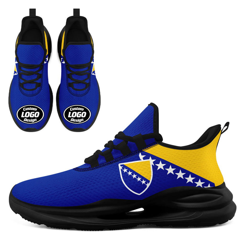Custom Bosnia and Herzegovina 2026 World Cup High Quality Soccer Stadium Version Jersey Sneakers Sports Shoes and Hat Combo Offer Personalized Team Name and Logo ZH-F007062-001