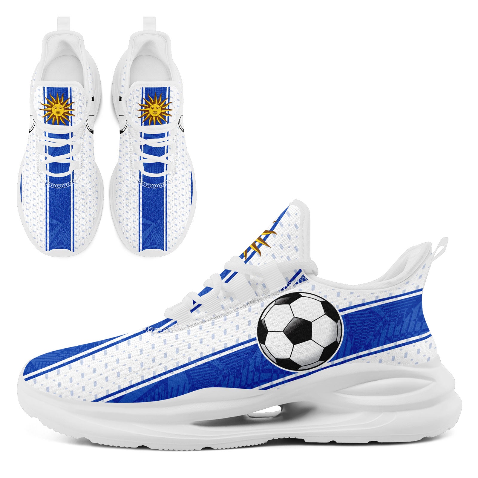 Custom Uruguay 2026 World Cup High Quality Soccer Stadium Version Jersey Sneakers Sports Shoes and Hat Combo Offer Personalized Team Name and Logo ZH-F025155-3