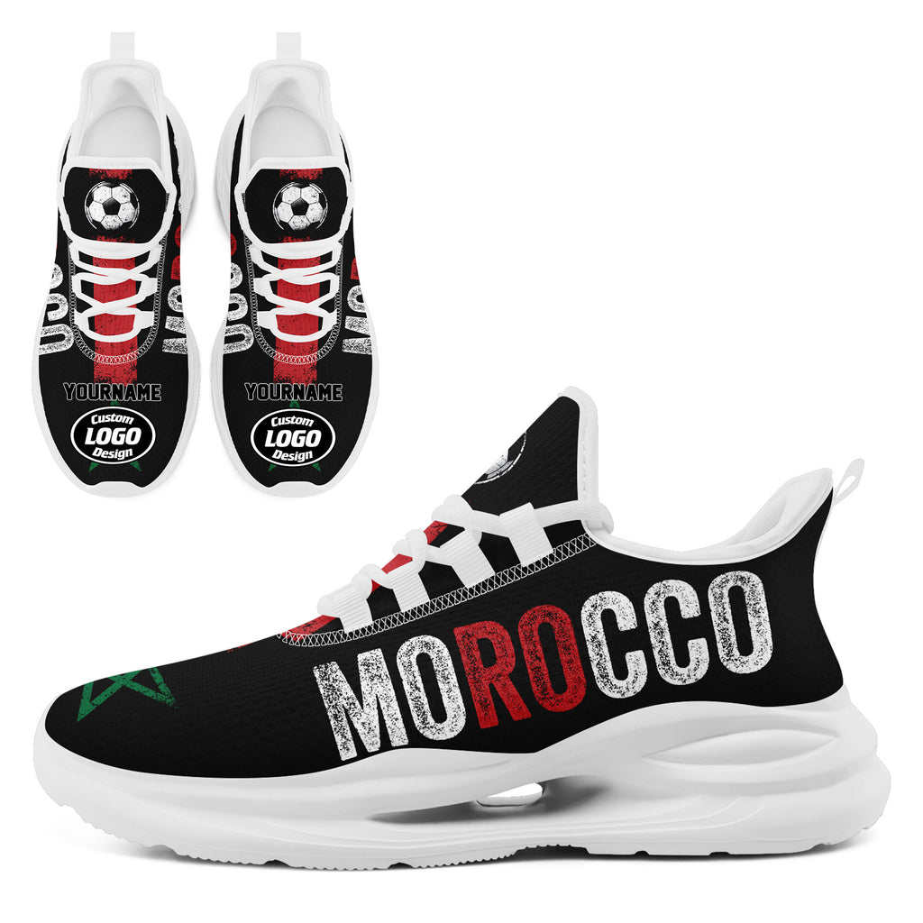 Custom 2026 World Cup Morocco High Quality Soccer Stadium Version Jersey Sneakers Sports Shoes and Hat Combo Offer Personalized Team Name and Logo ZH-F009134-1