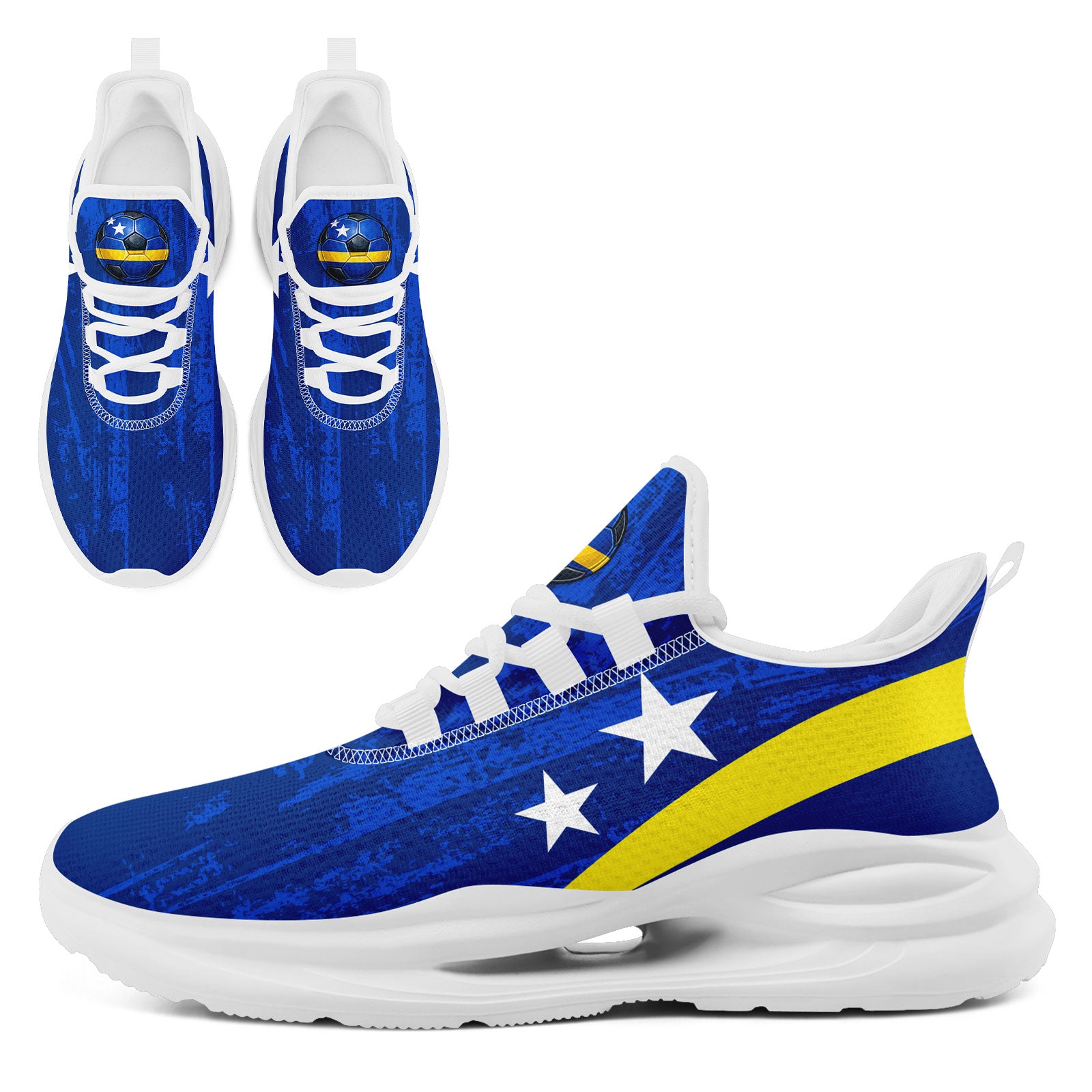 Custom Curaçao 2026 World Cup High Quality Soccer Stadium Version Jersey Sneakers Sports Shoes and Hat Combo Offer Personalized Team Name and Logo ZH-F025154-2