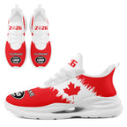 Custom 2026 World Cup Canada High Quality Soccer Stadium Version Jersey Sneakers Sports Shoes and Hat Combo Offer Personalized Team Name and Logo ZH-F023096-1