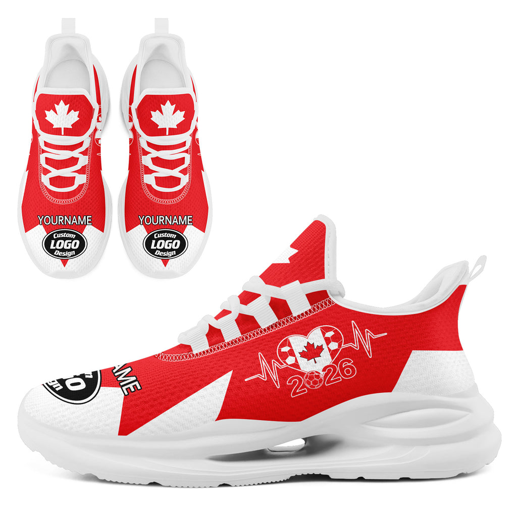Custom 2026 World Cup Canada High Quality Soccer Stadium Version Jersey Sneakers Sports Shoes and Hat Combo Offer Personalized Team Name and Logo ZH-F023096-4
