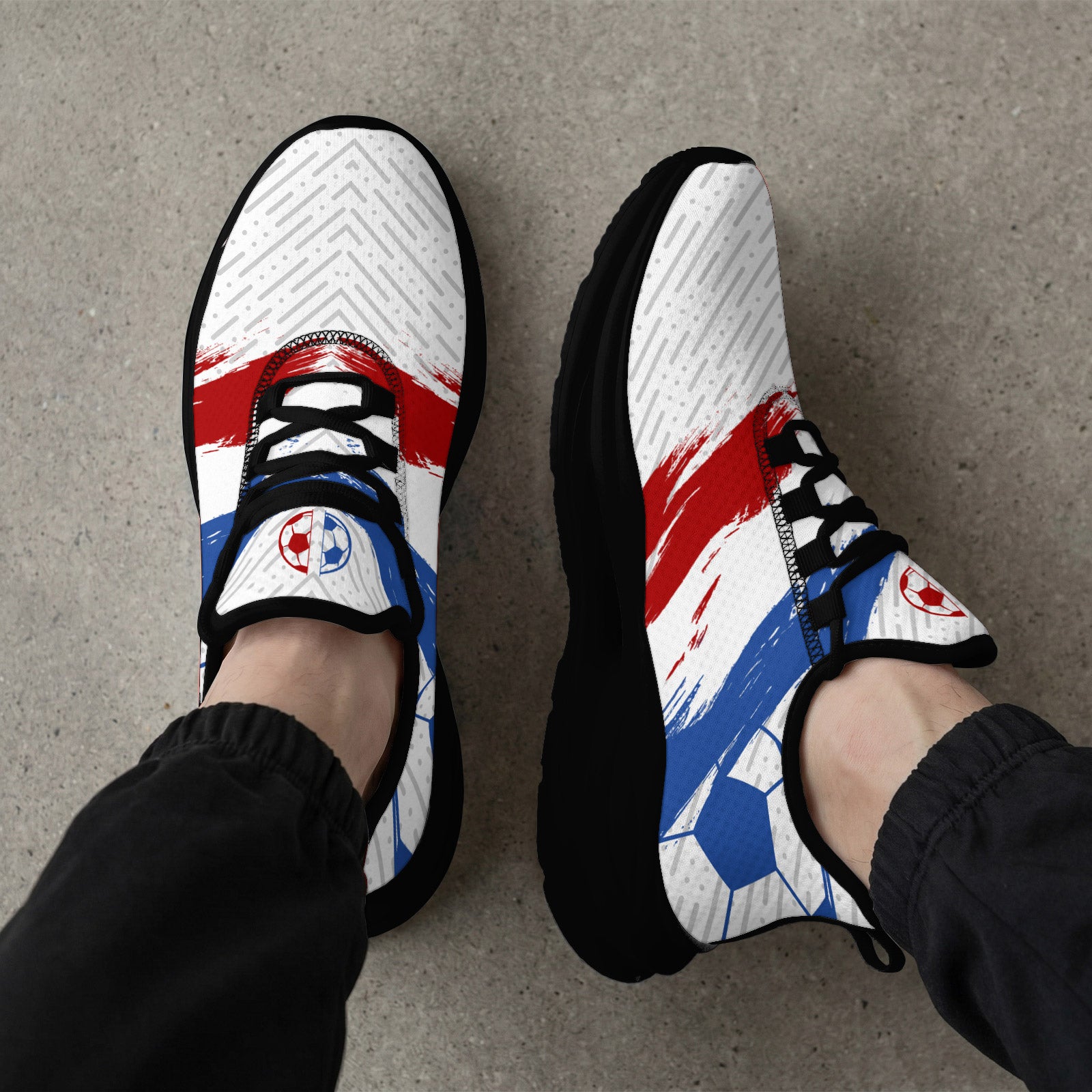 Custom 2026 World Cup France Sneakers DIY Country Flag Running Shoes Lightweight Sport Shoes Gift for Football Fans Personalized Team Name and Logo FN079-F023104-10