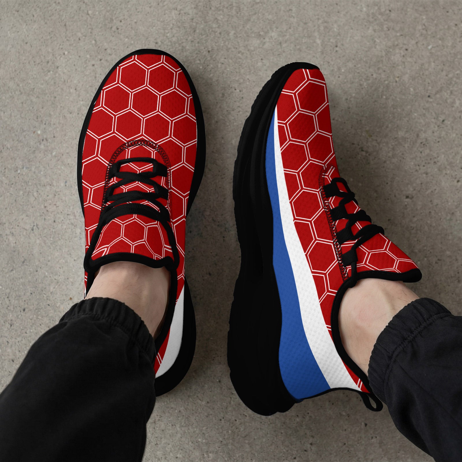 Custom 2026 World Cup France Sneakers DIY Country Flag Running Shoes Lightweight Sport Shoes Gift for Football Fans Personalized Team Name and Logo FN079-F023104-12