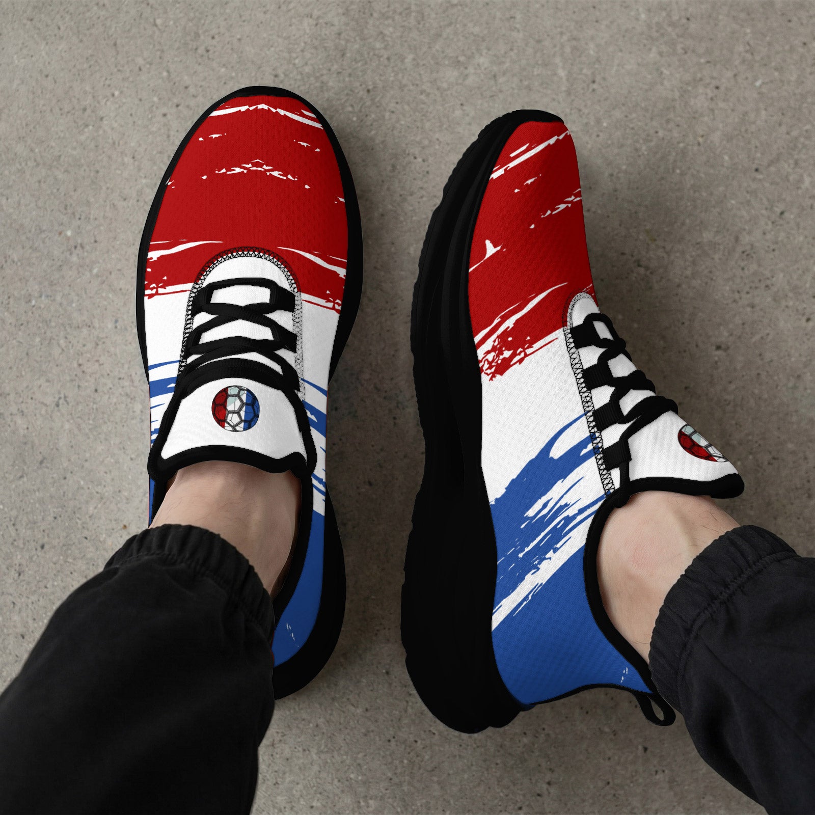 Custom 2026 World Cup France Sneakers DIY Country Flag Running Shoes Lightweight Sport Shoes Gift for Football Fans Personalized Team Name and Logo FN079-F023104-13