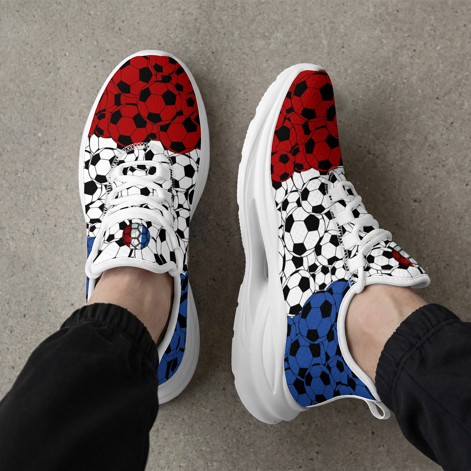 Custom 2026 World Cup France Sneakers DIY Country Flag Running Shoes Lightweight Sport Shoes Gift for Football Fans Personalized Team Name and Logo FN079-F023104-14