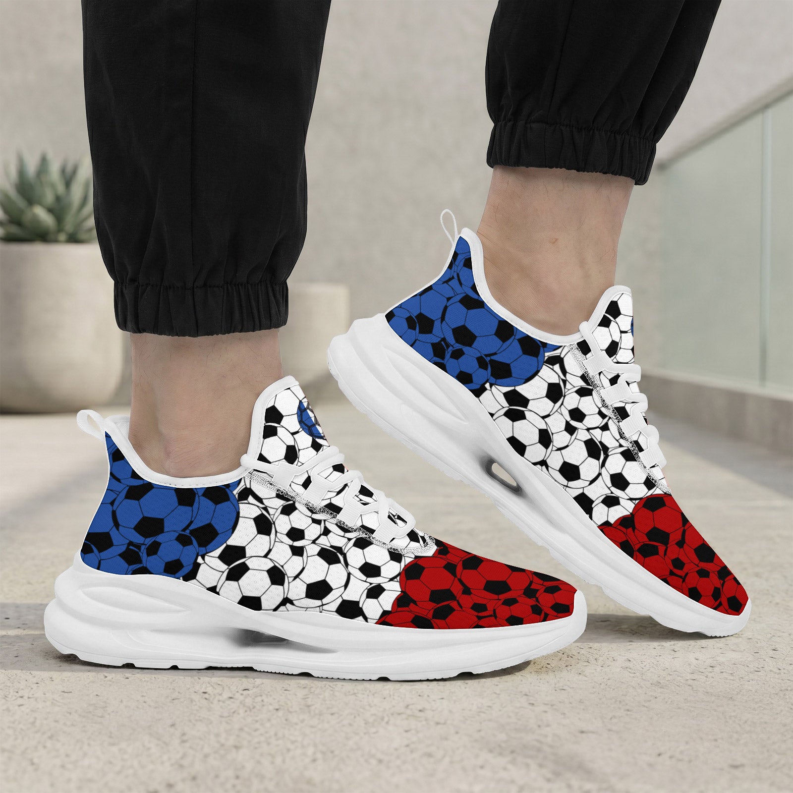 Custom 2026 World Cup France Sneakers DIY Country Flag Running Shoes Lightweight Sport Shoes Gift for Football Fans Personalized Team Name and Logo FN079-F023104-14