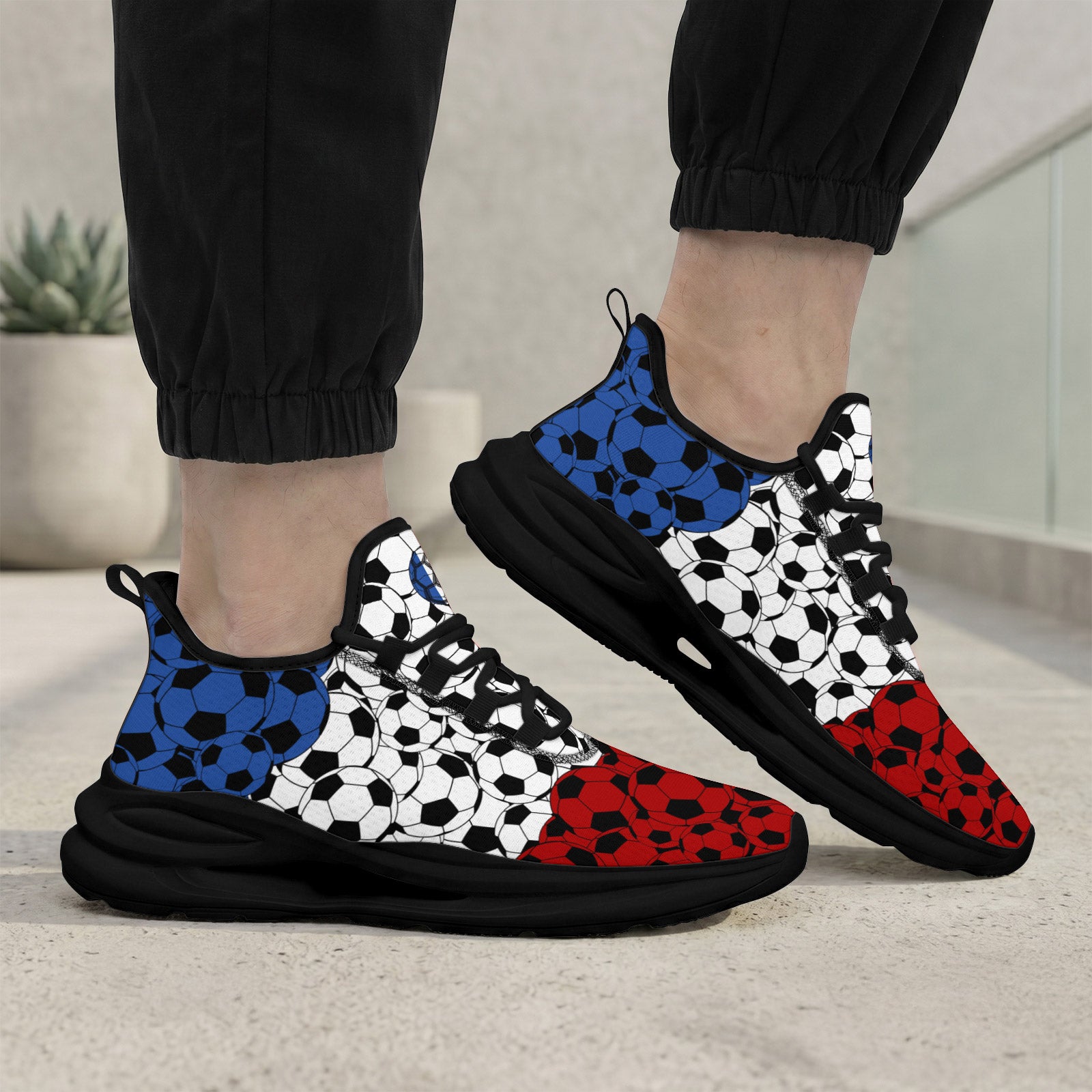 Custom 2026 World Cup France Sneakers DIY Country Flag Running Shoes Lightweight Sport Shoes Gift for Football Fans Personalized Team Name and Logo FN079-F023104-14