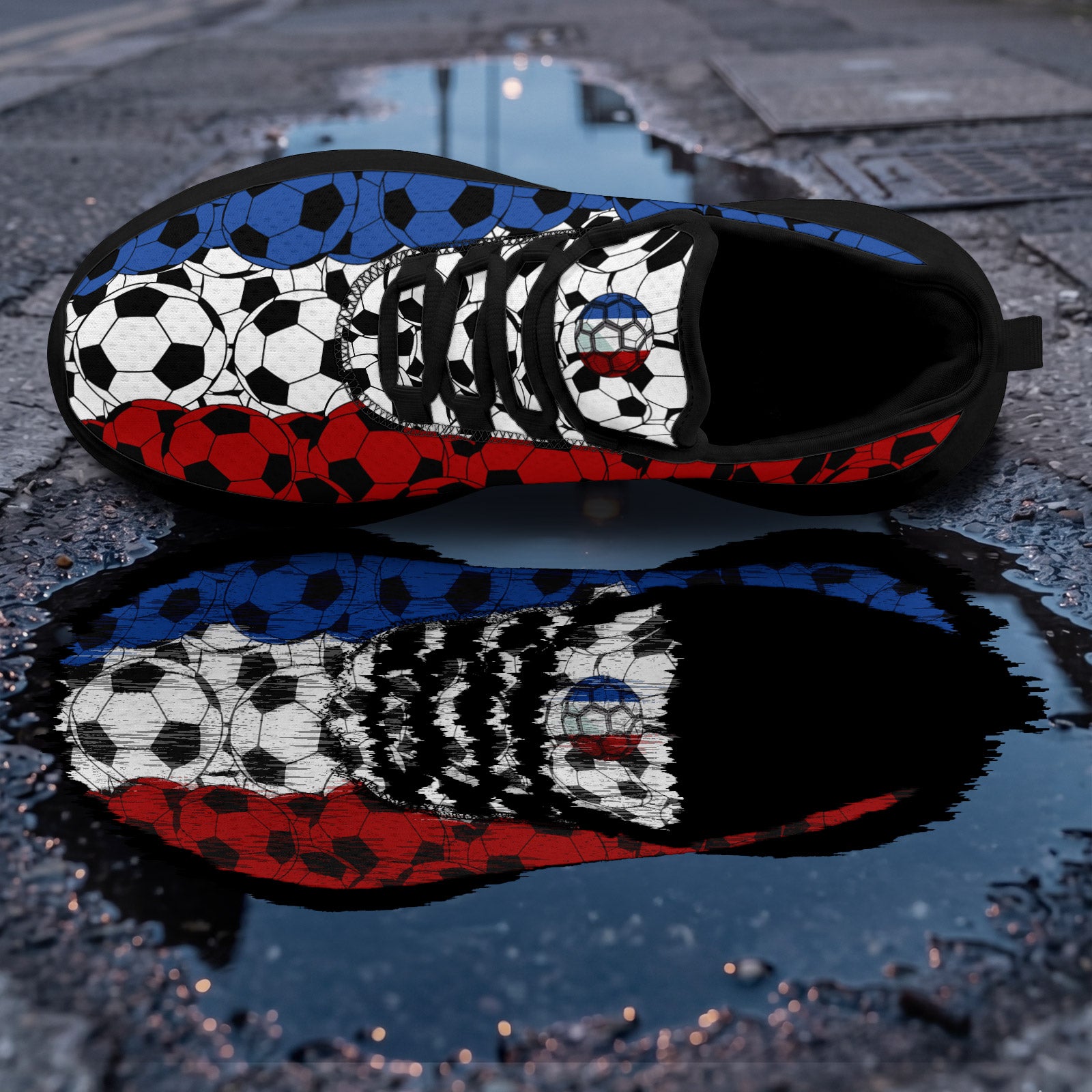 Custom 2026 World Cup France Sneakers DIY Country Flag Running Shoes Lightweight Sport Shoes Gift for Football Fans Personalized Team Name and Logo FN079-F023104-15