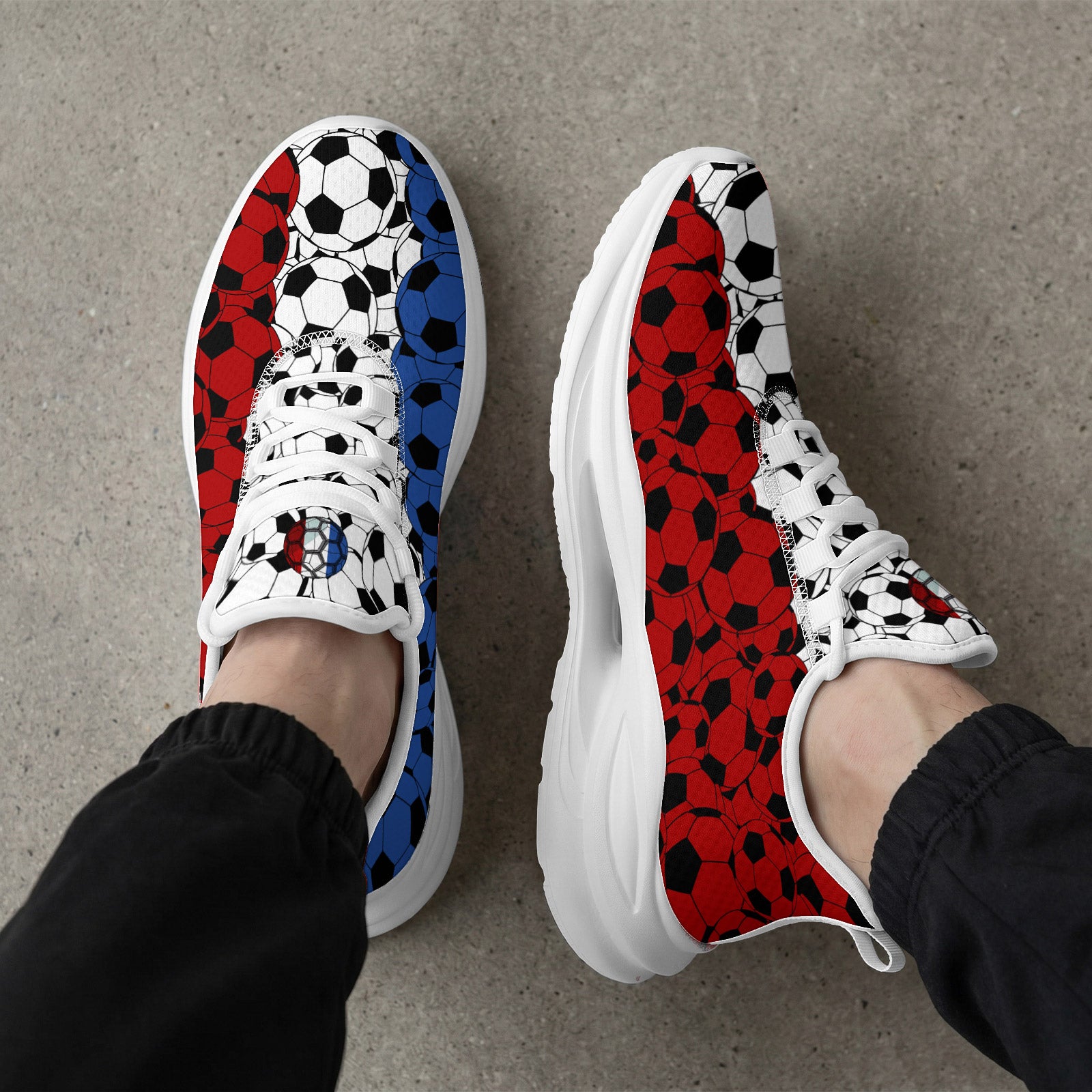 Custom 2026 World Cup France Sneakers DIY Country Flag Running Shoes Lightweight Sport Shoes Gift for Football Fans Personalized Team Name and Logo FN079-F023104-15