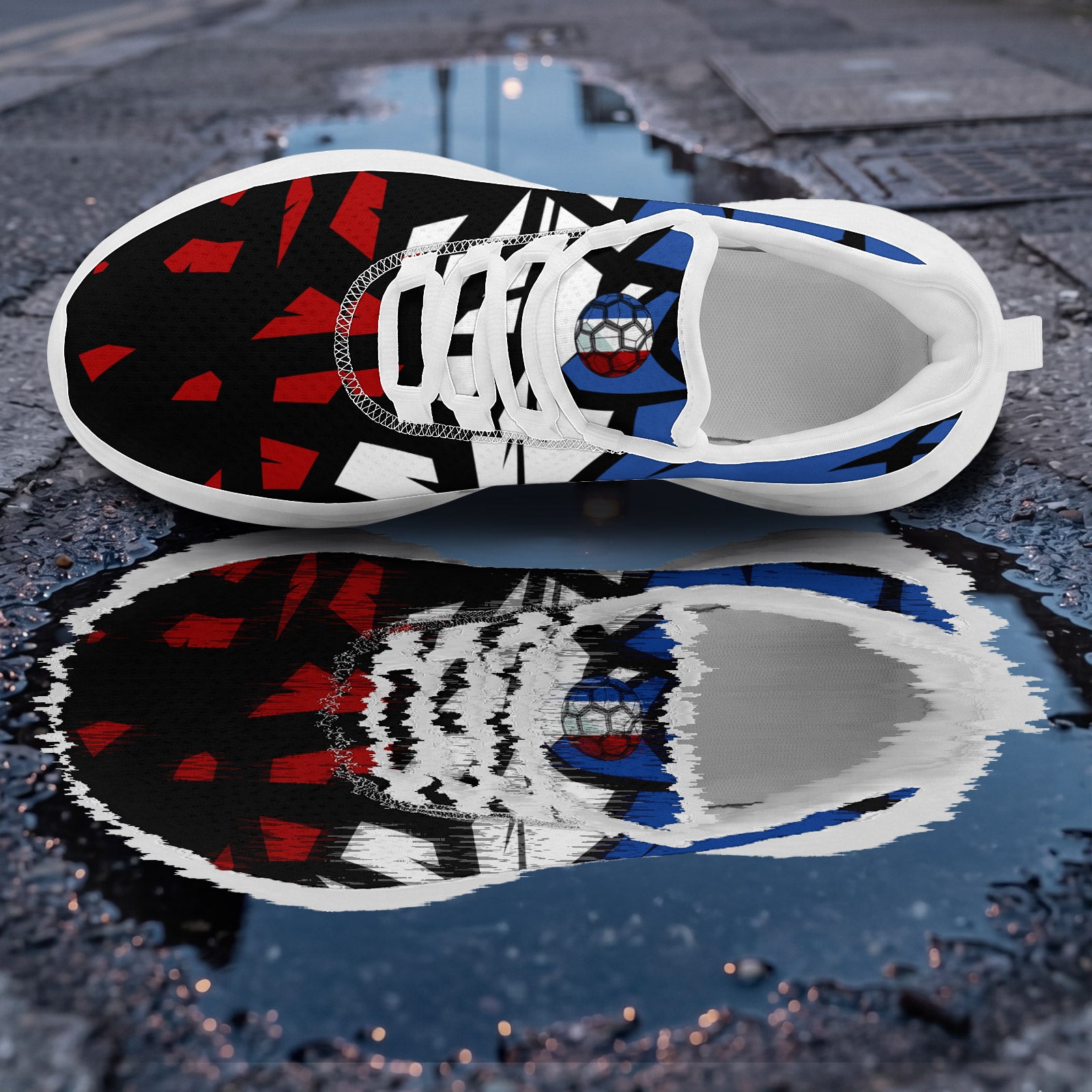 Custom 2026 World Cup France Sneakers DIY Country Flag Running Shoes Lightweight Sport Shoes Gift for Football Fans Personalized Team Name and Logo FN079-F023104-16